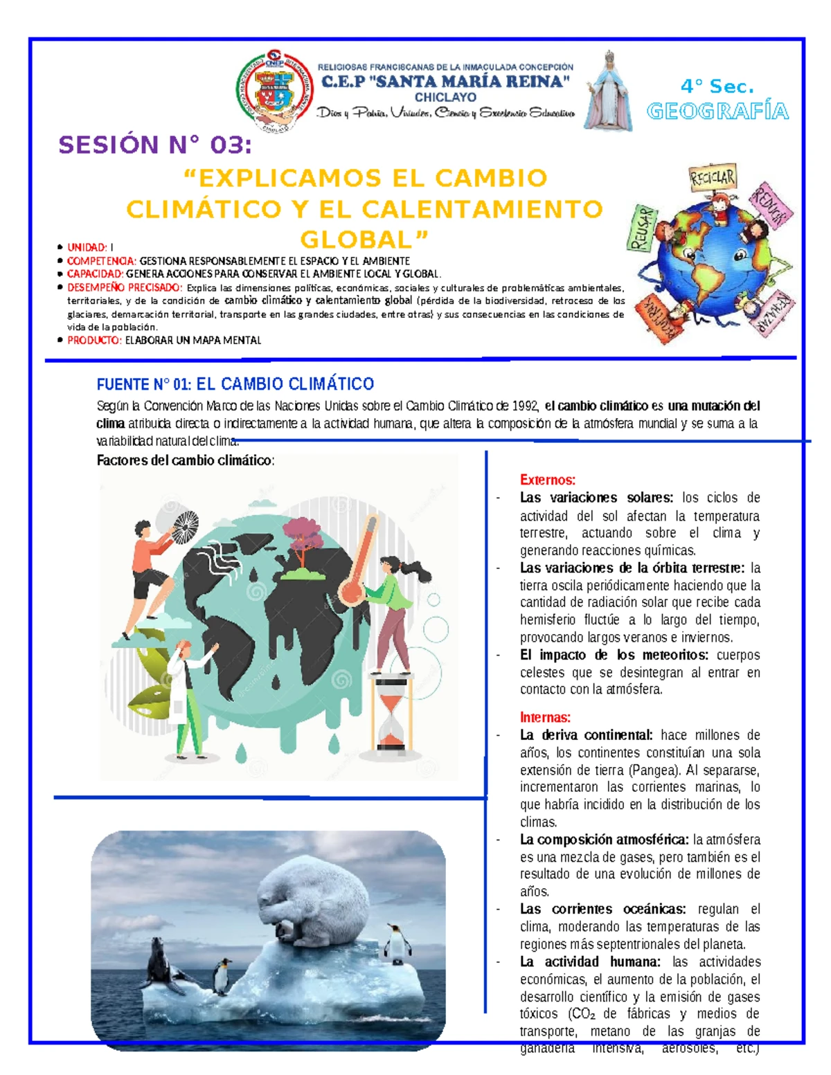 Rúbrica de Evaluación para Mapa Mental: Cambio Climático y ...