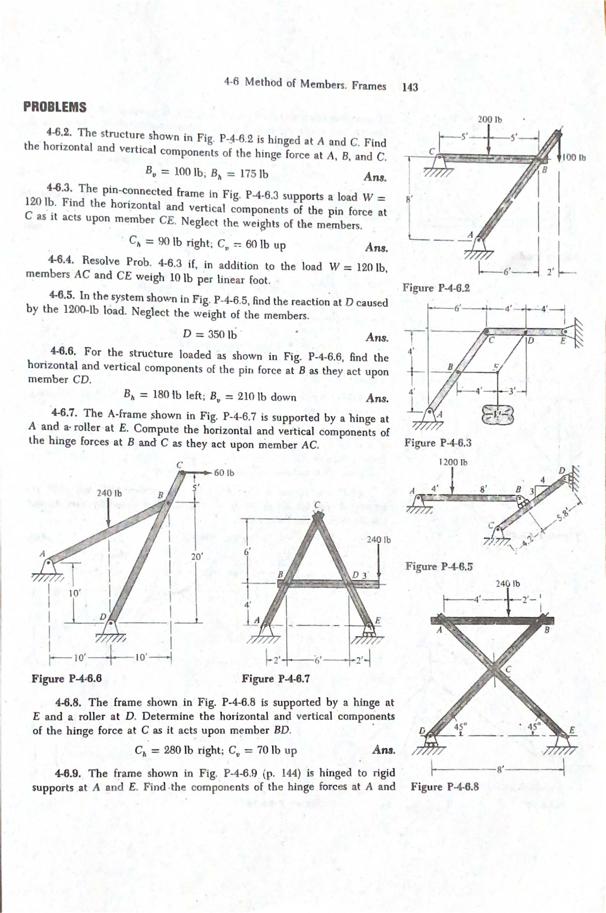 Method of Members: Frame Analysis Problems (143) - Studocu