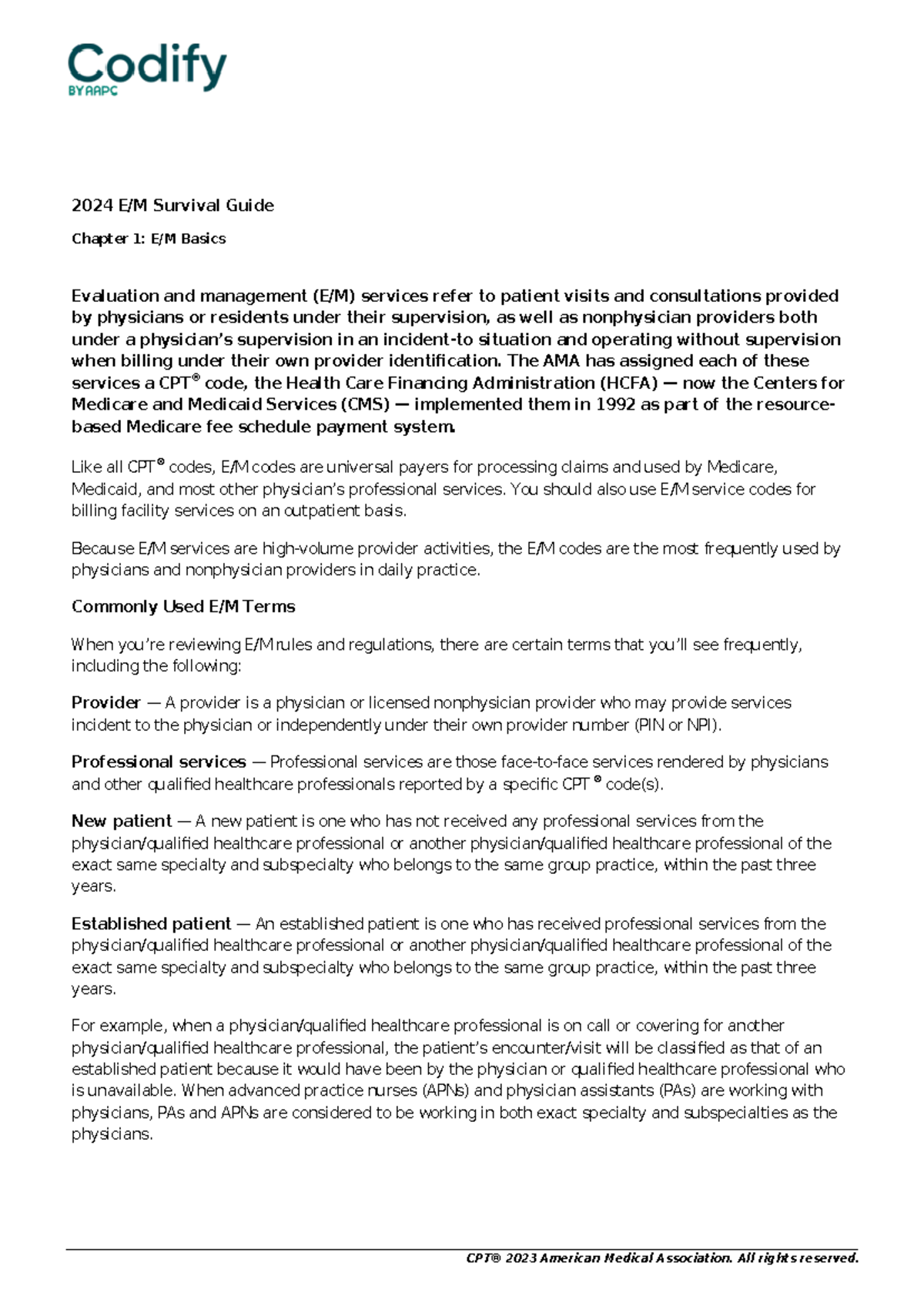 2024 E/M Basics Guide: Key Concepts and Coding Tips - Studocu