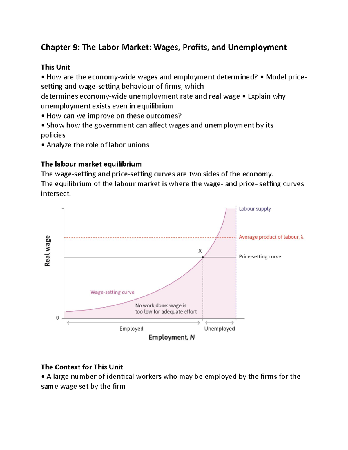 Chapter 9 - The Labor Market: Wages, Profits, Unemployment Analysis ...