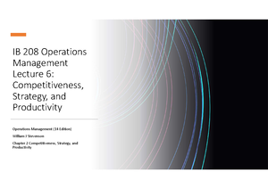 Lecture 1 - IB 208 Operations Management Lecture 1: Understanding ...