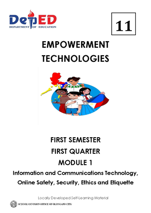 Empowerment Technologies Quarter 1, module 4 - EMPOWERMENT TECHNOLOGIES ...