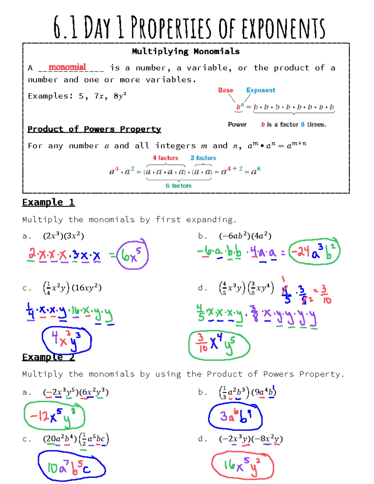 9.1 Day 2 notes on properties of radicals and examples - Studocu