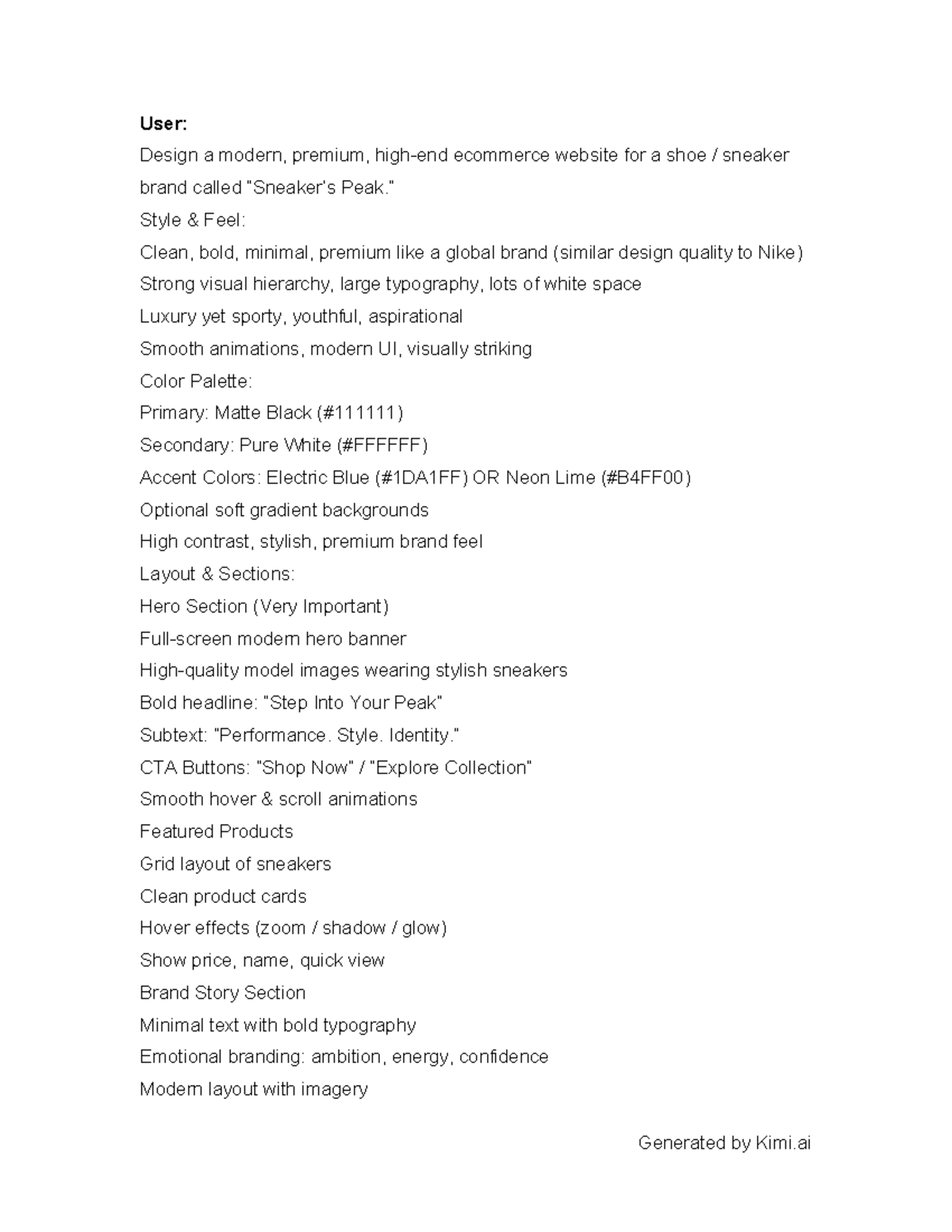 Sneaker's Peak Web Design: Premium E-commerce Site for Style Feel - Studocu