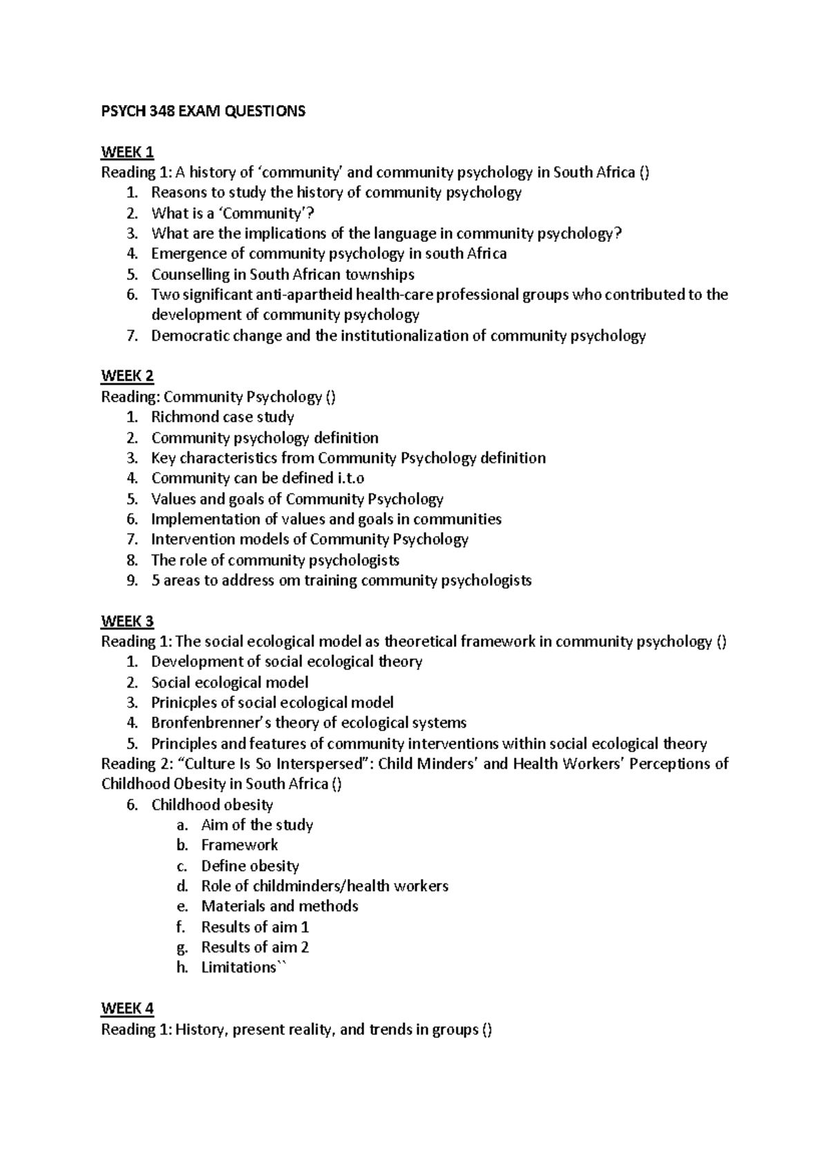 Psych 348 Final Exam Study Guide: Key Topics & Questions - Studocu