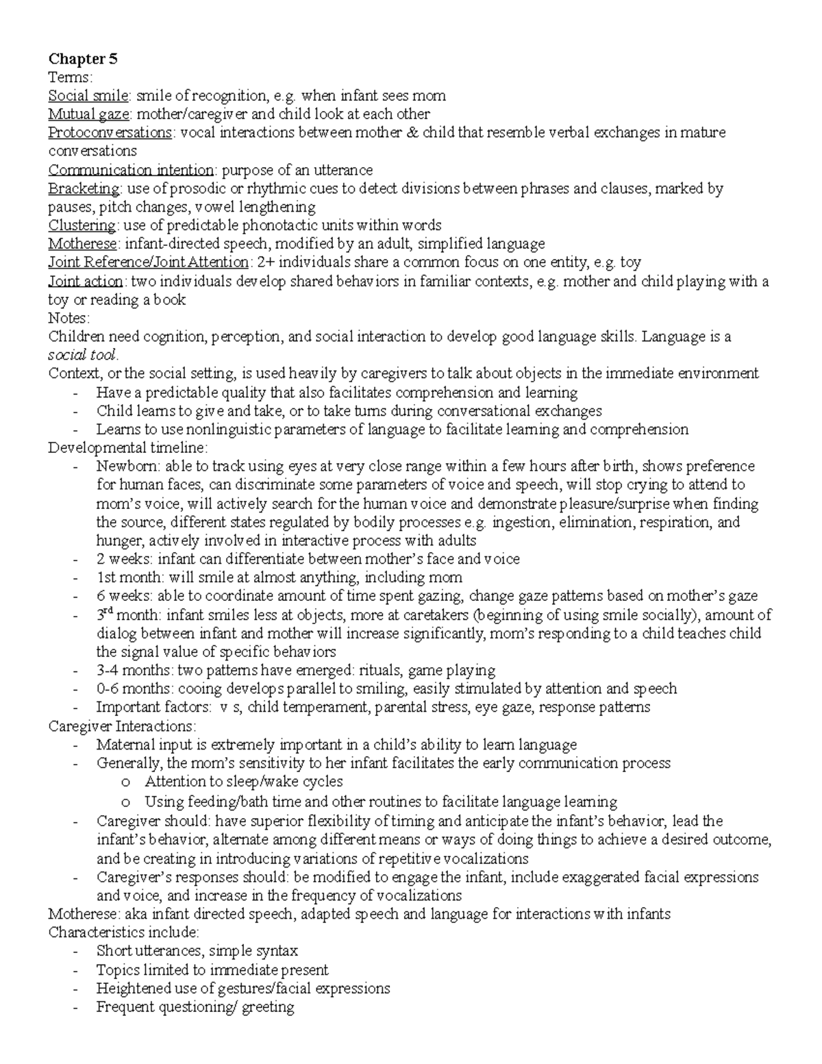 Notes on Language Development: Module 2 LD Concepts and Strategies ...