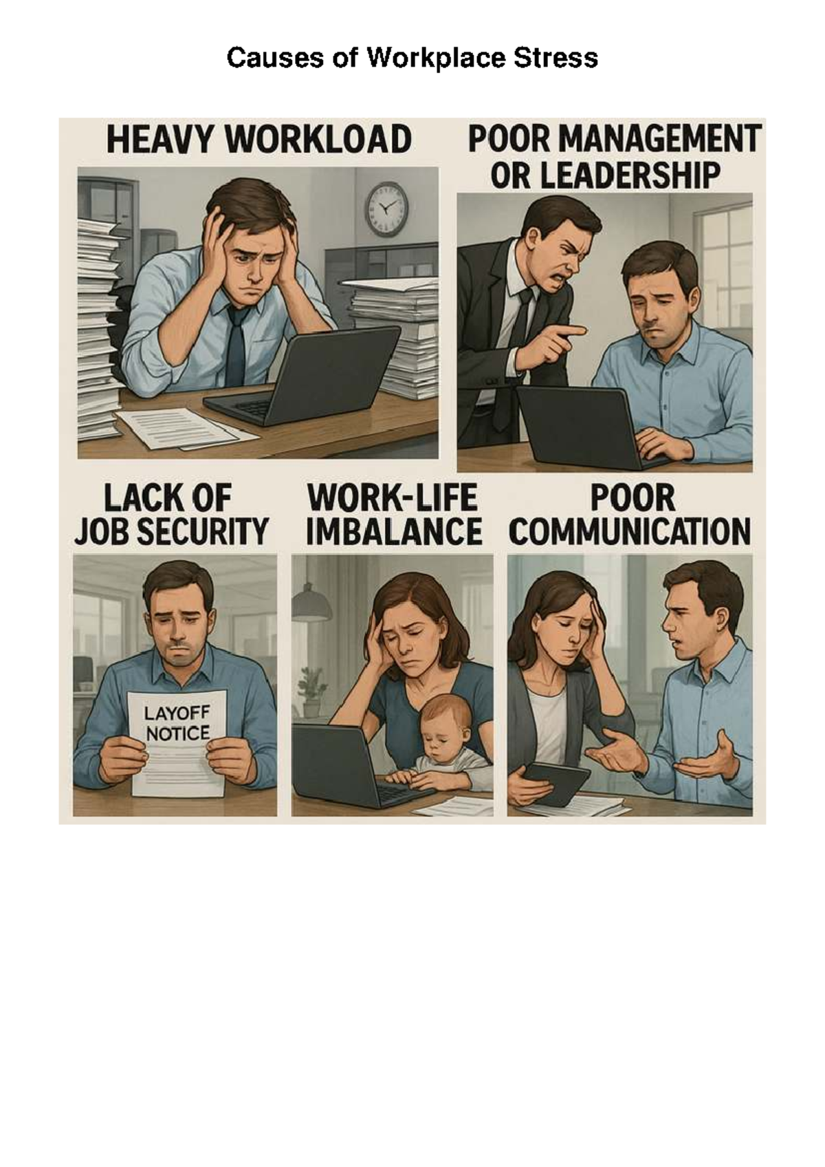 Causes of Workplace Stress: Heavy Workload & Job Security Issues - Studocu