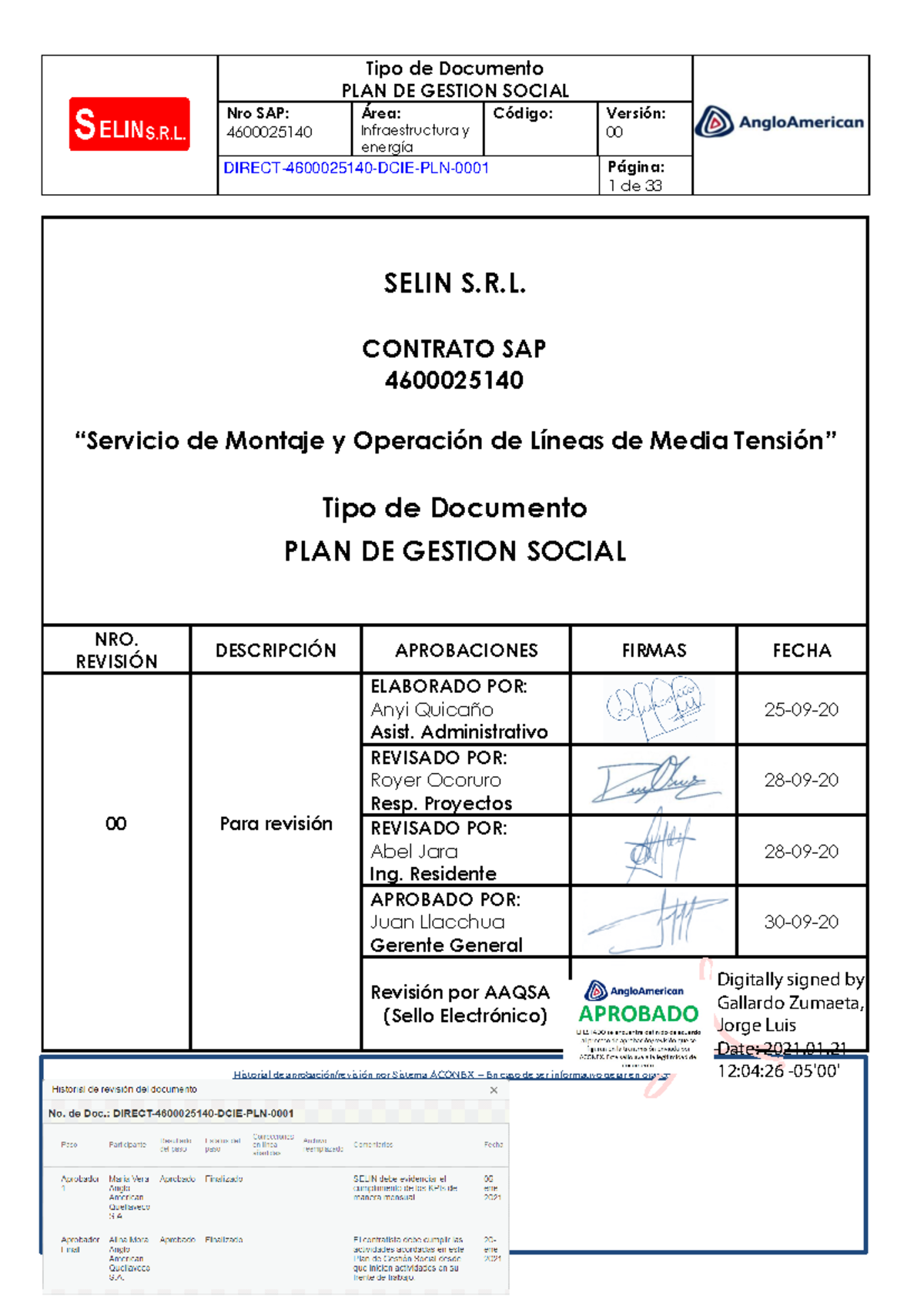 Direct-4600025140-DCIE-PLN-0001 Plan de Gestión Social del Contrato - Document Preview