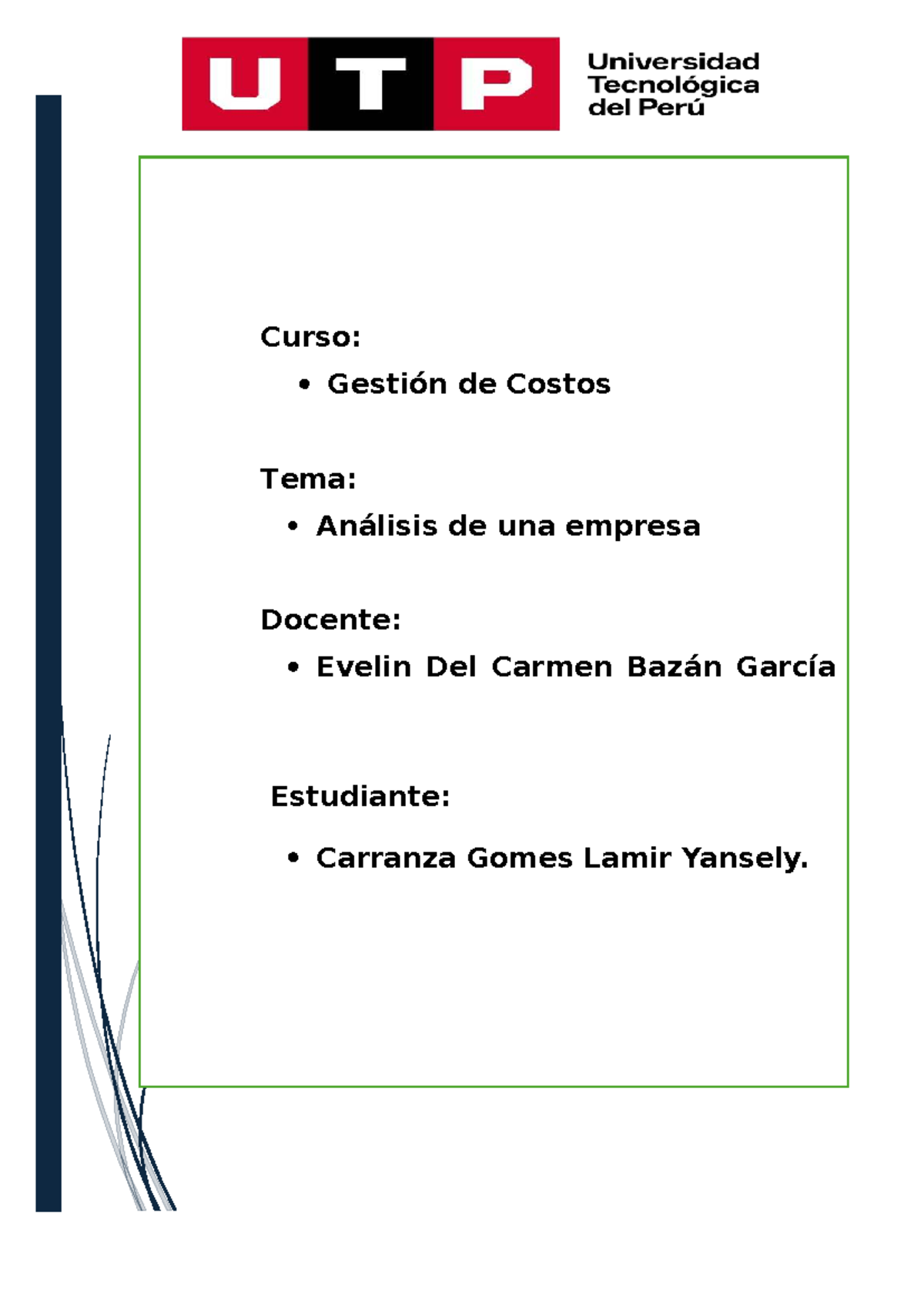 Informe de Costos Industriales - Semana 4 (Gestión de Costos) - Studocu