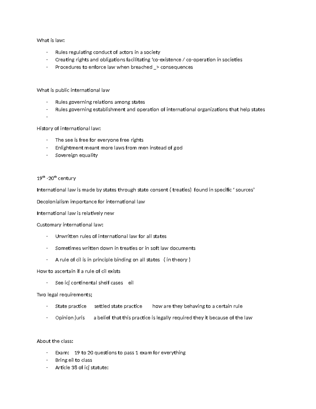 International Law Overview: Key Concepts and Frameworks for Exam ...