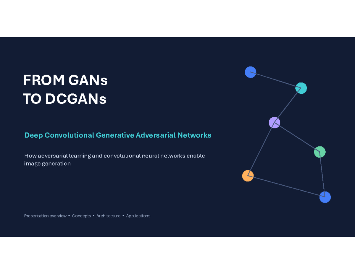 DCGAN Overview: Deep Convolutional GANs in Image Generation - Studocu