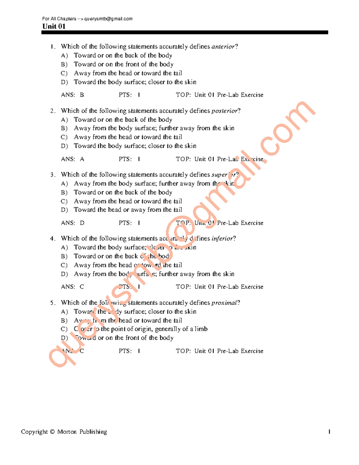 Solution Manual and Test Bank for Exploring Anatomy & Physiology Lab ...