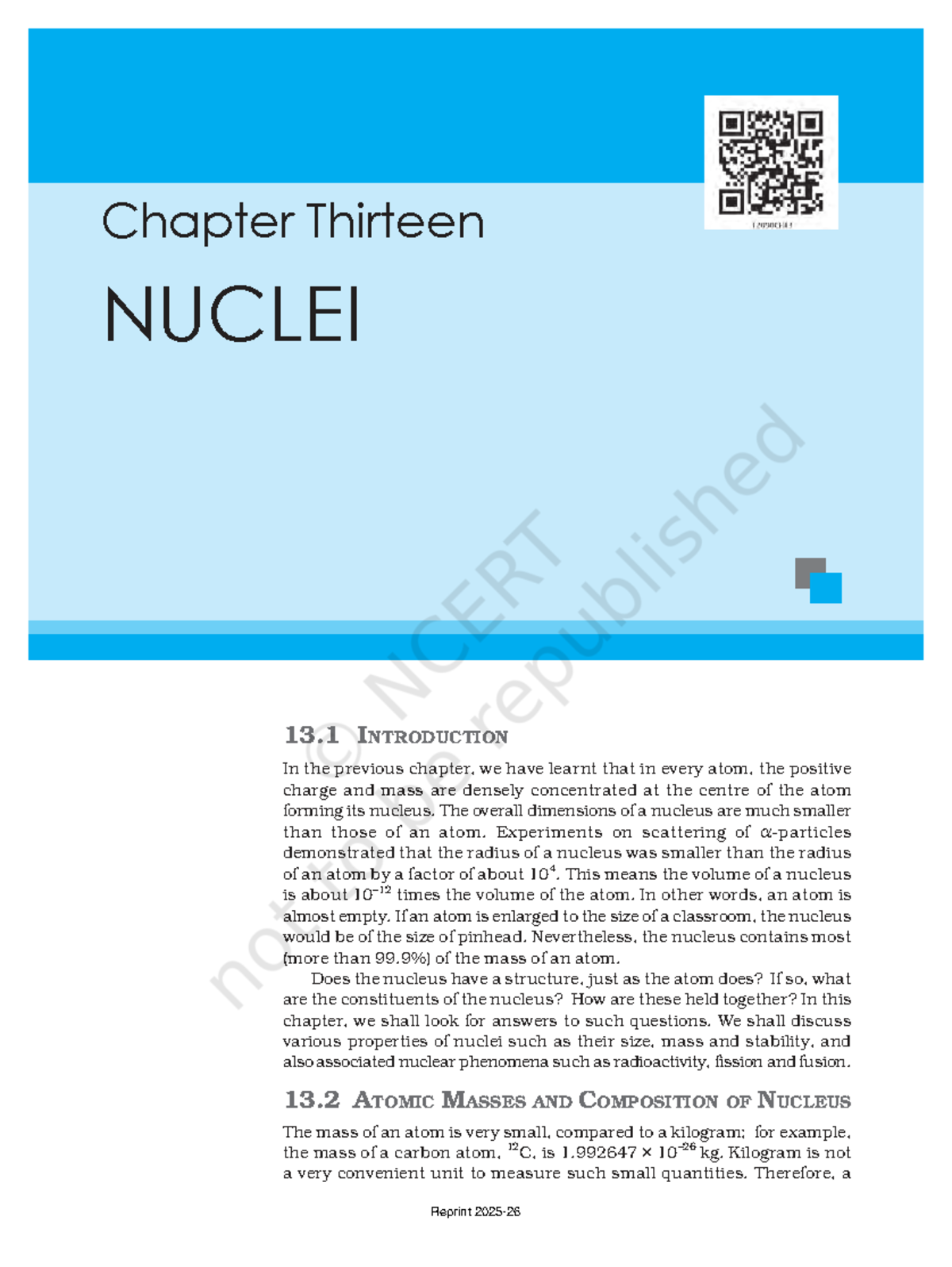 Physics Chapter 13: Nuclei - Key Concepts and Insights - Studocu