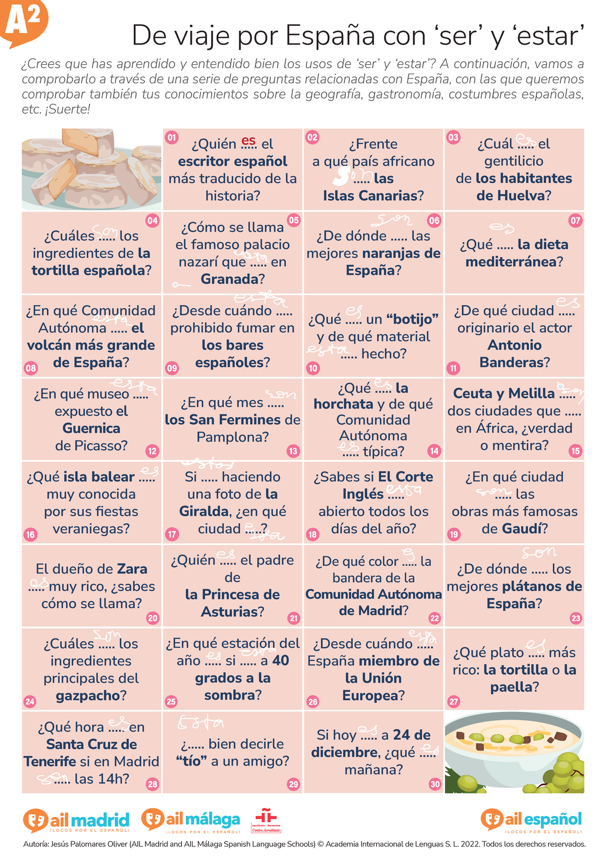 Ejercicio de Español: Contraste de Usos de Ser y Estar - Studocu