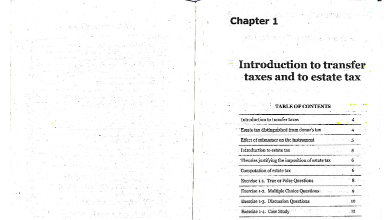 PP T o e, Chapter 1: Introduction to Transfer Taxes and Estate Tax ...