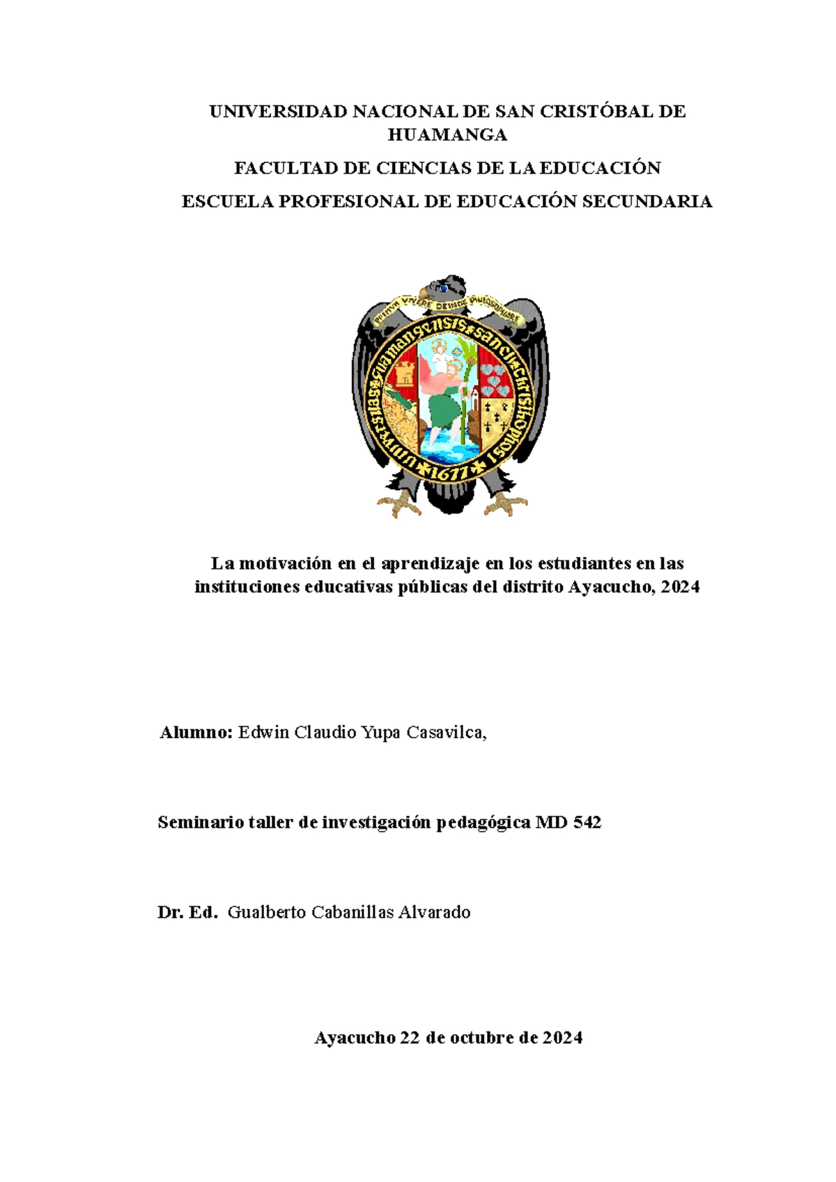 Motivación en el Aprendizaje: Estudiantes de 5to Secundaria en Ayacucho ...