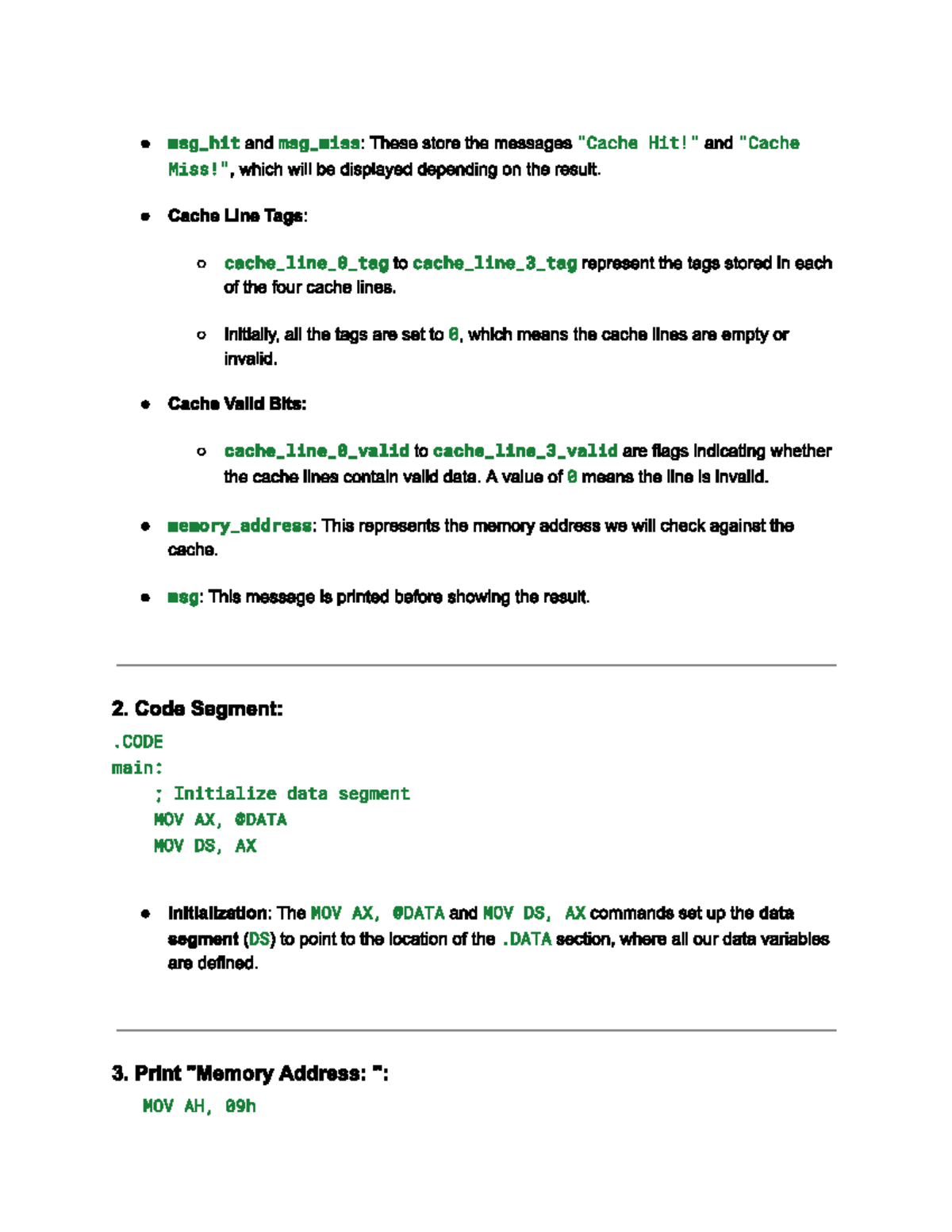 Ass2 - Cache Lookup Simulation in 8086 Assembly Code - Studocu