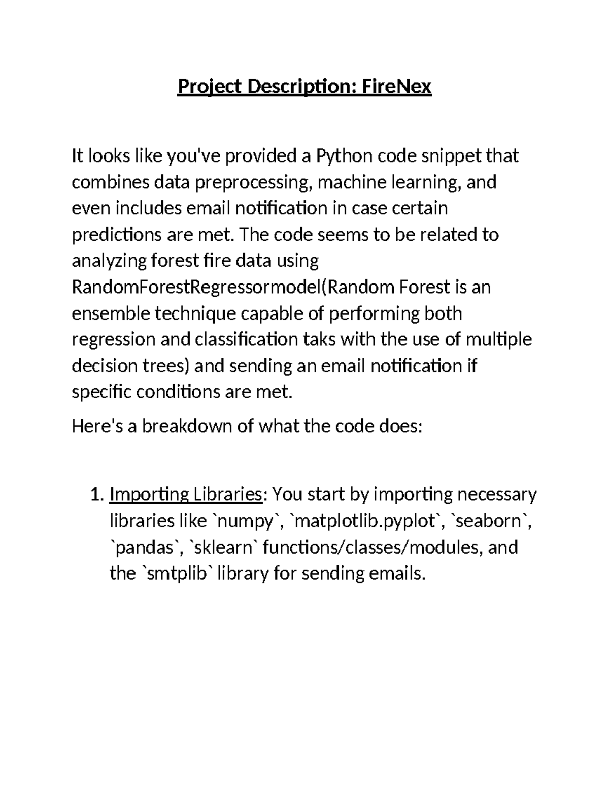 Project Description: FireNex - Machine Learning for Forest Fire ...