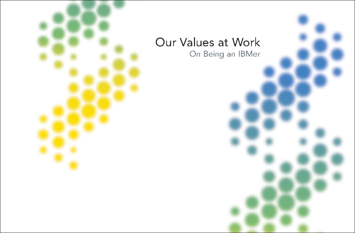 Our Values at Work: Building a Great Company at IBM - Studocu