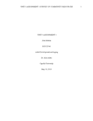 PSYC2740 - CU - Adult Development and Aging - Studocu