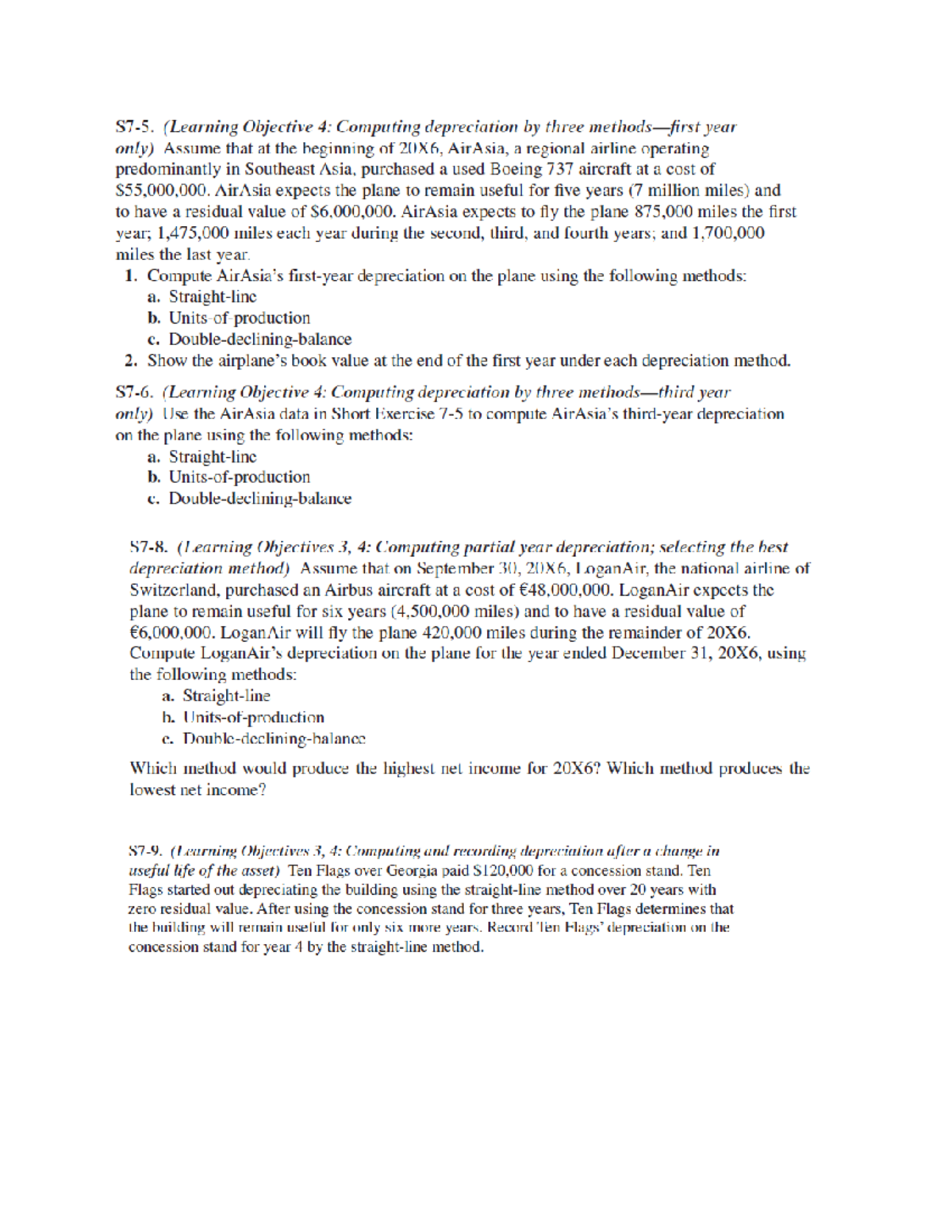 Exercises on chapter 7 - Accounting - Studocu
