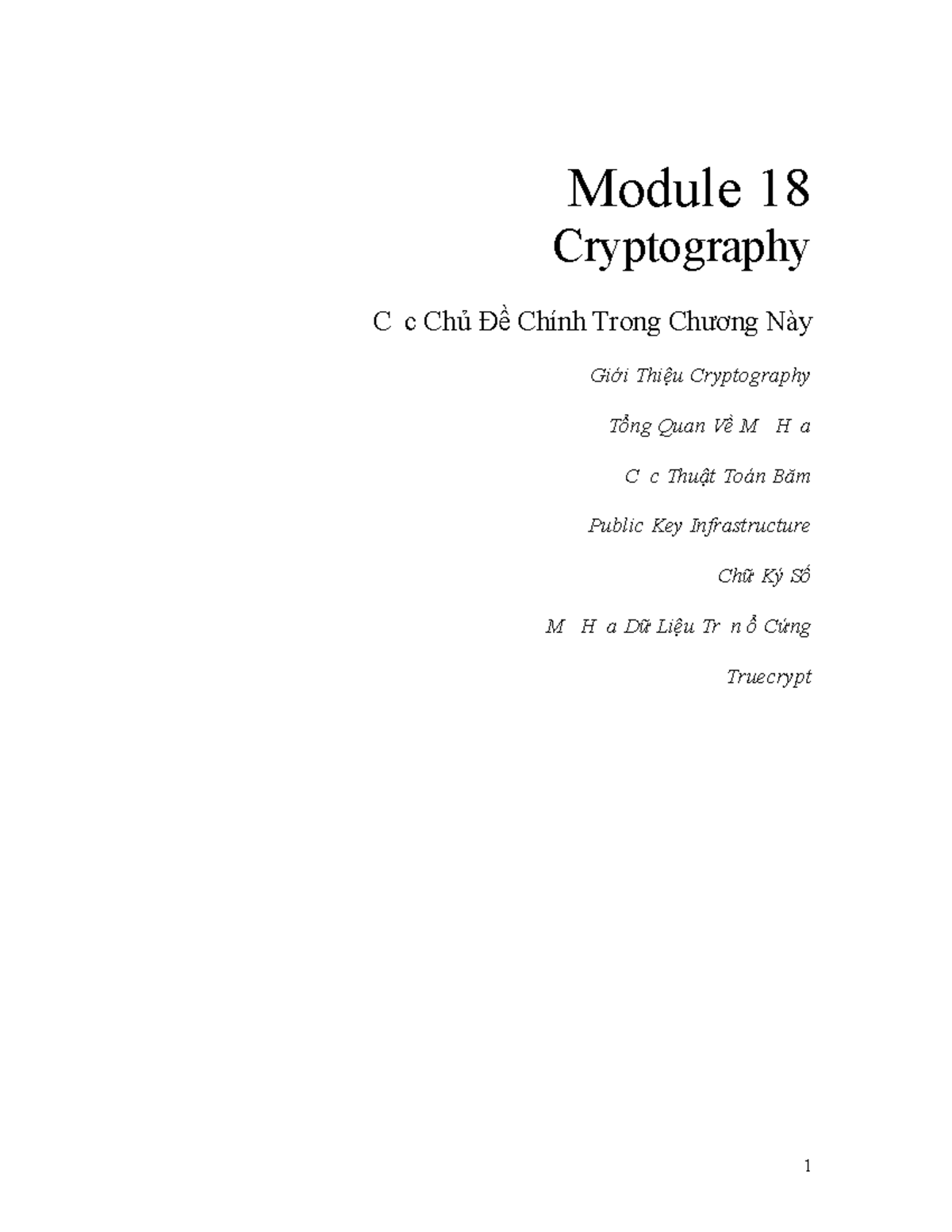 CEHv9 Module 18 - Comprehensive Overview of Cryptography - Studocu