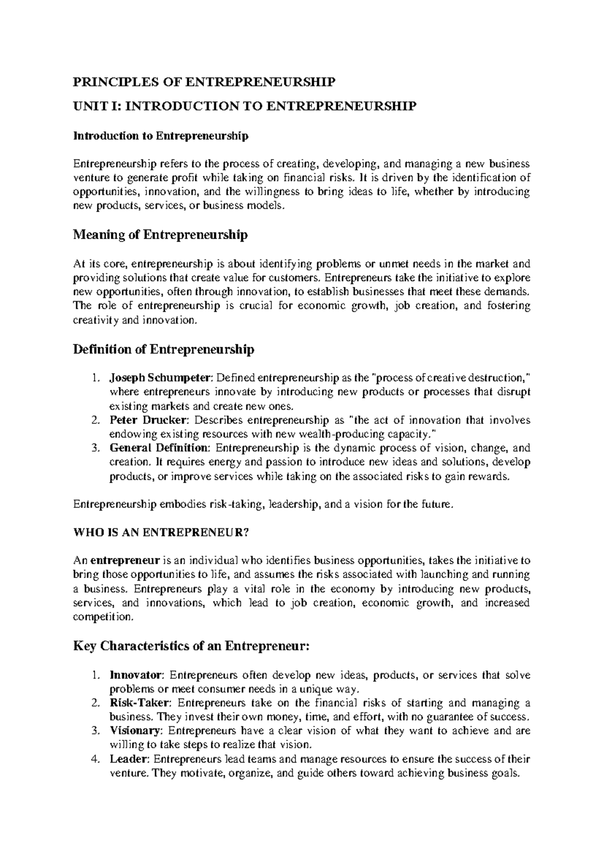 UNIT 1 merged merged - poe unit 1 notes - PRINCIPLES OF ...