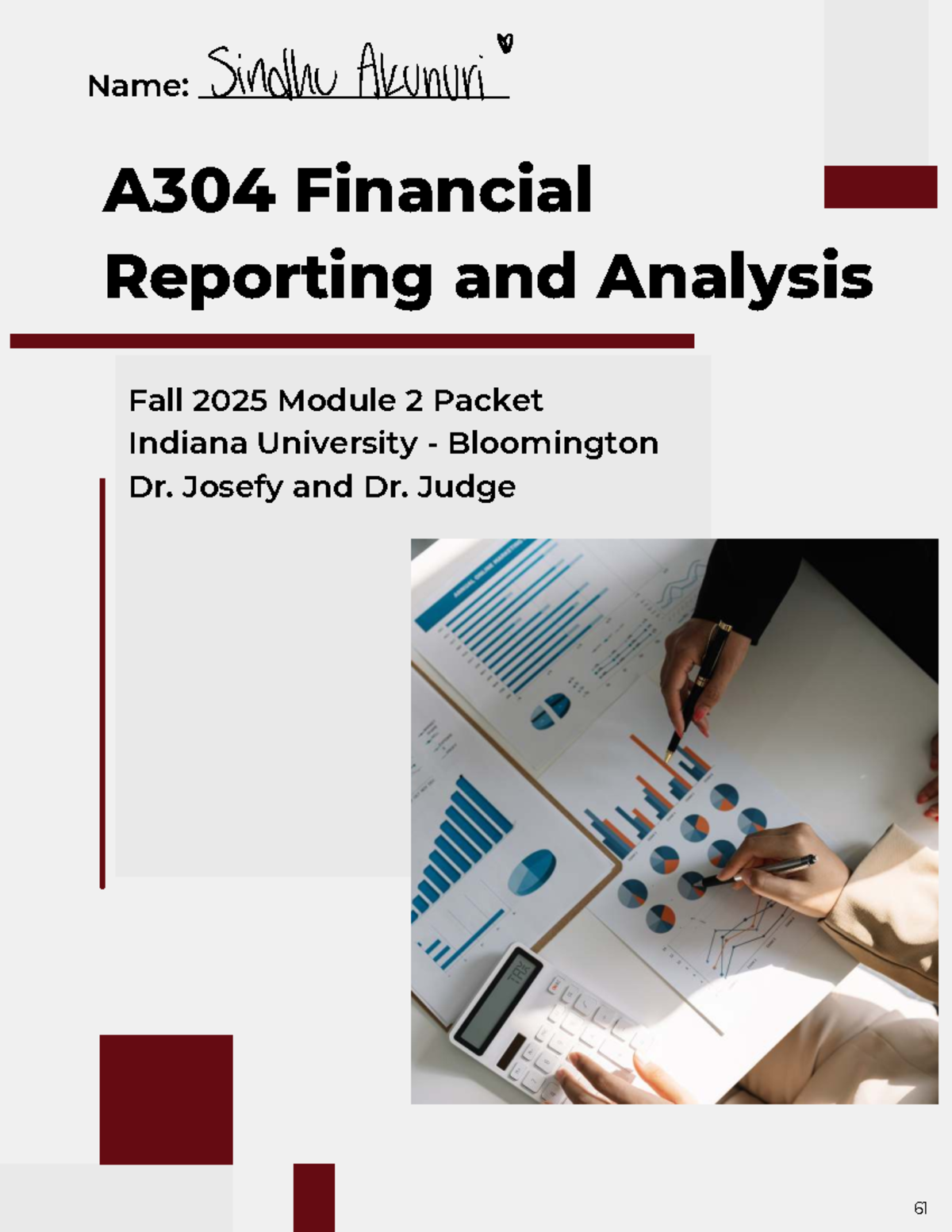 A304 Financial Reporting and Analysis Module 2 Packet - Studocu