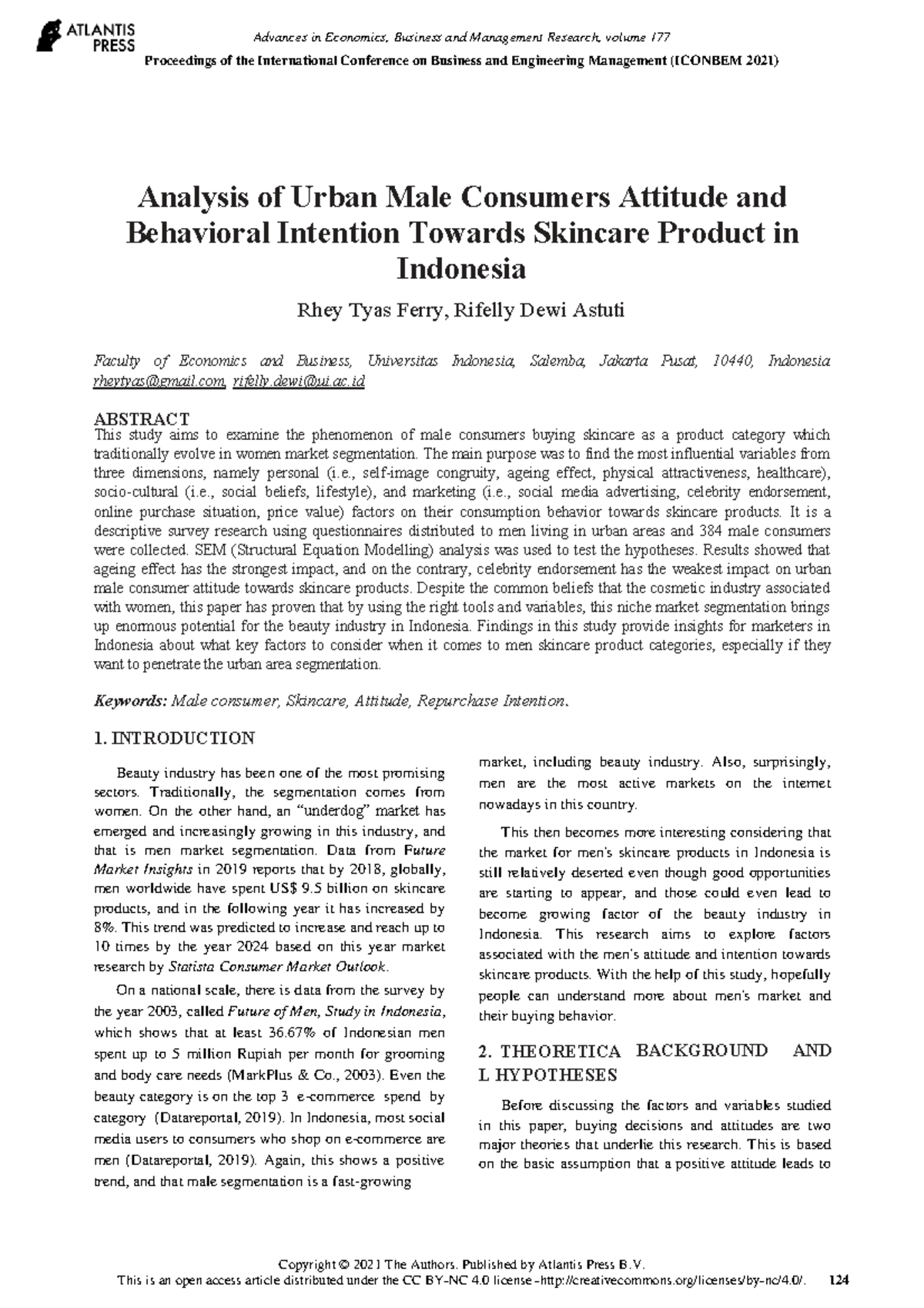 Analysis of Urban Male Consumers' Attitudes Towards Skincare Products ...