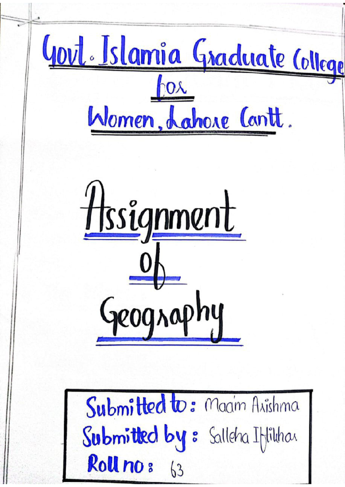 Geography Assignment: Earth’s Satellite and Moon Overview (Roll No: 63 ...
