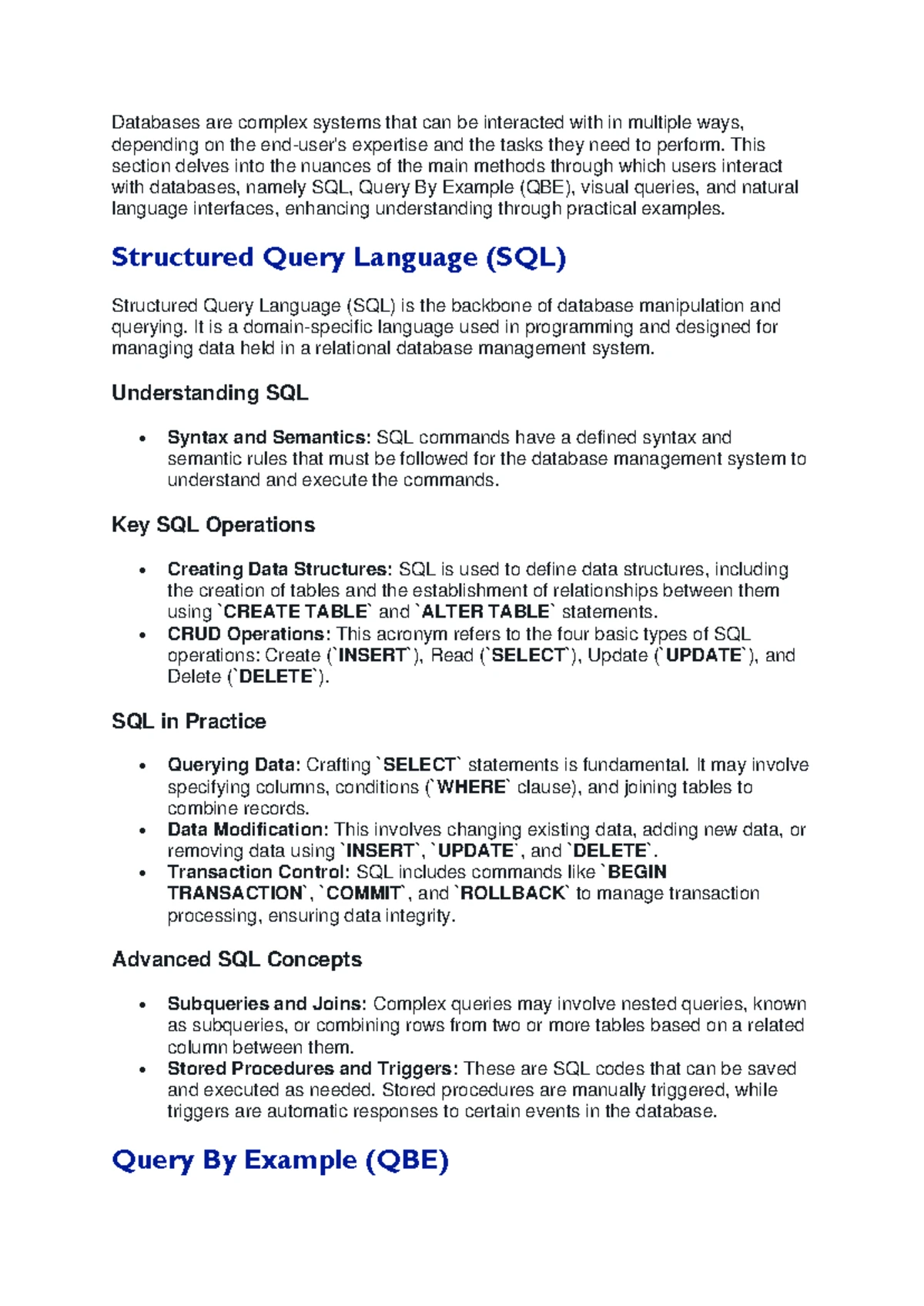 A.3.4 - Lecture Notes on Integrated Database Systems - Studocu