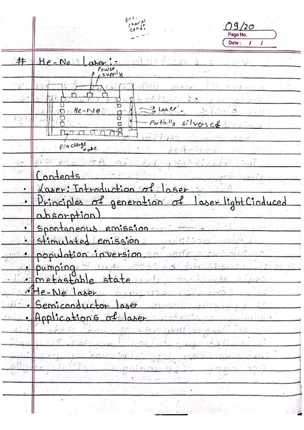 Physics Notes CLZ: Laser Principles and Capacitor Basics - Studocu