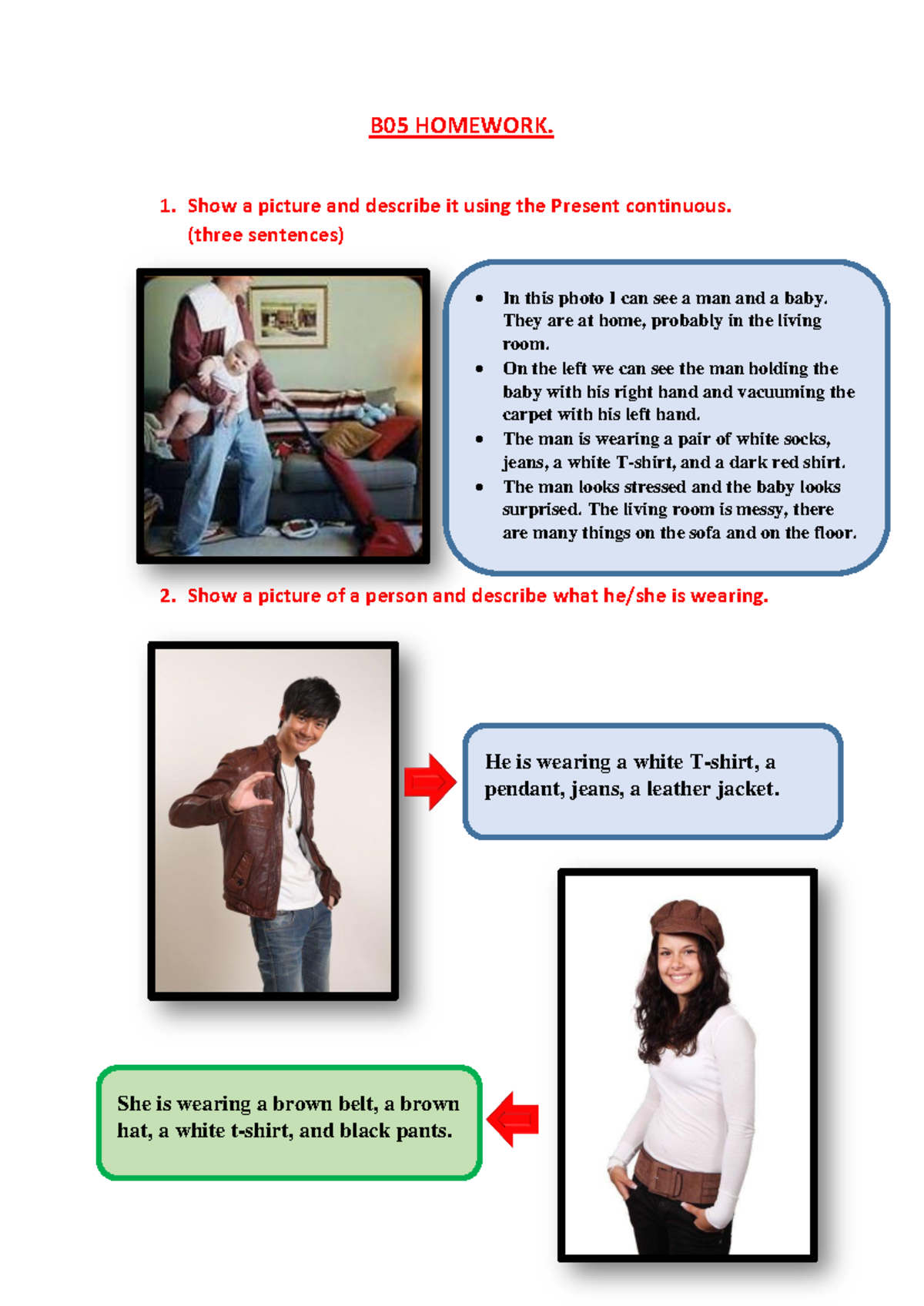 B05 Homework - Present Continuous and Daily Routines - Studocu