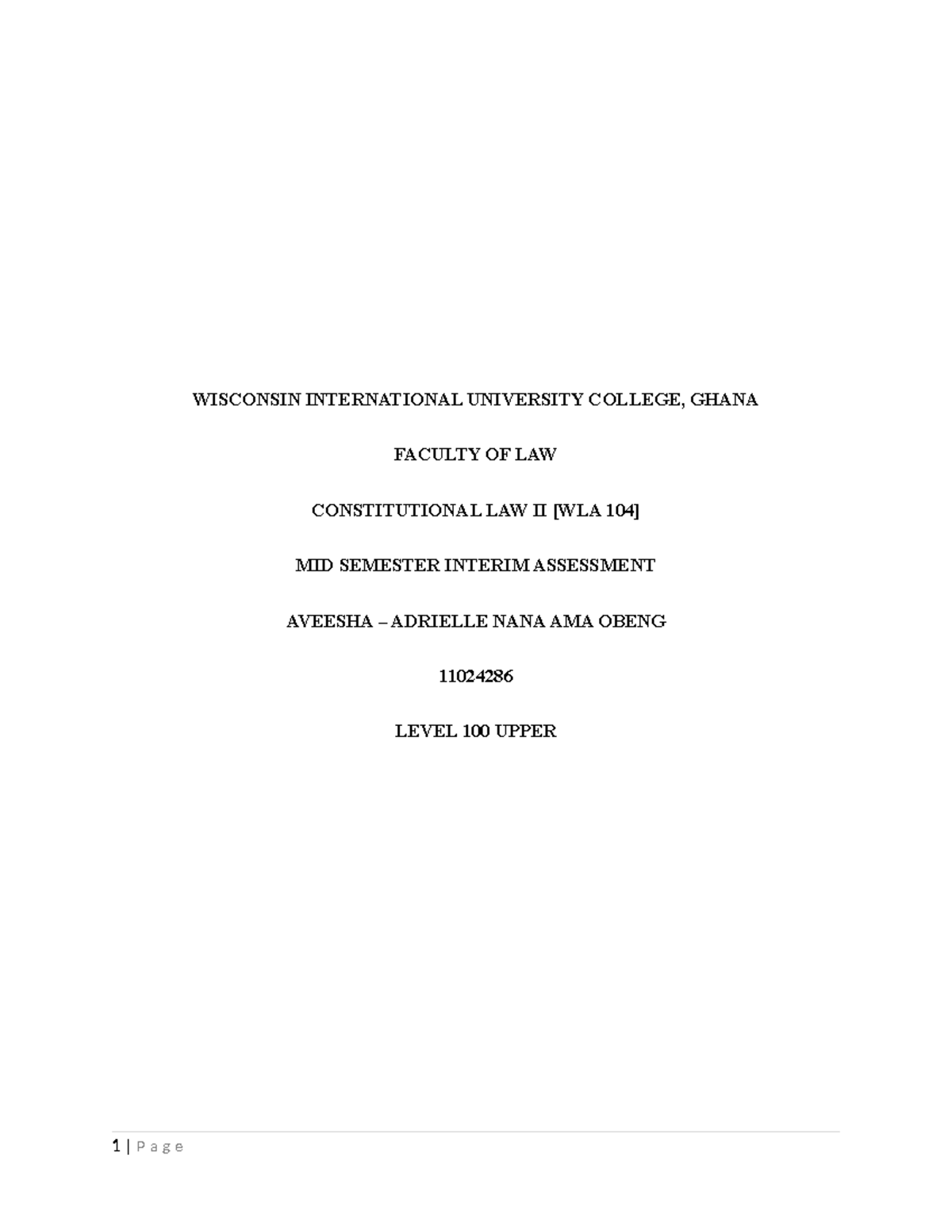 Constitutional Law II IA: Principles of Constitutional Interpretation ...