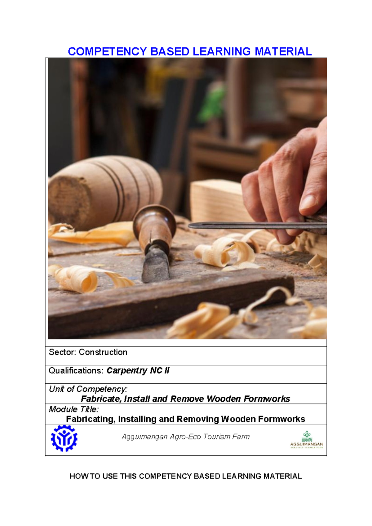 CBLM 2 - Module on Fabricating, Installing & Removing Wooden Formworks ...