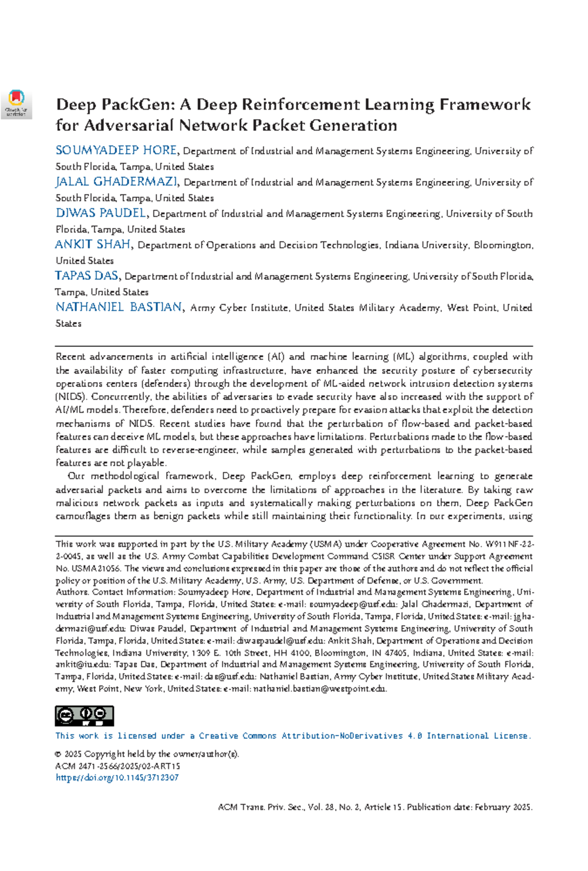 Deep PackGen: A DRL Framework for Adversarial Packet Generation in NIDS ...