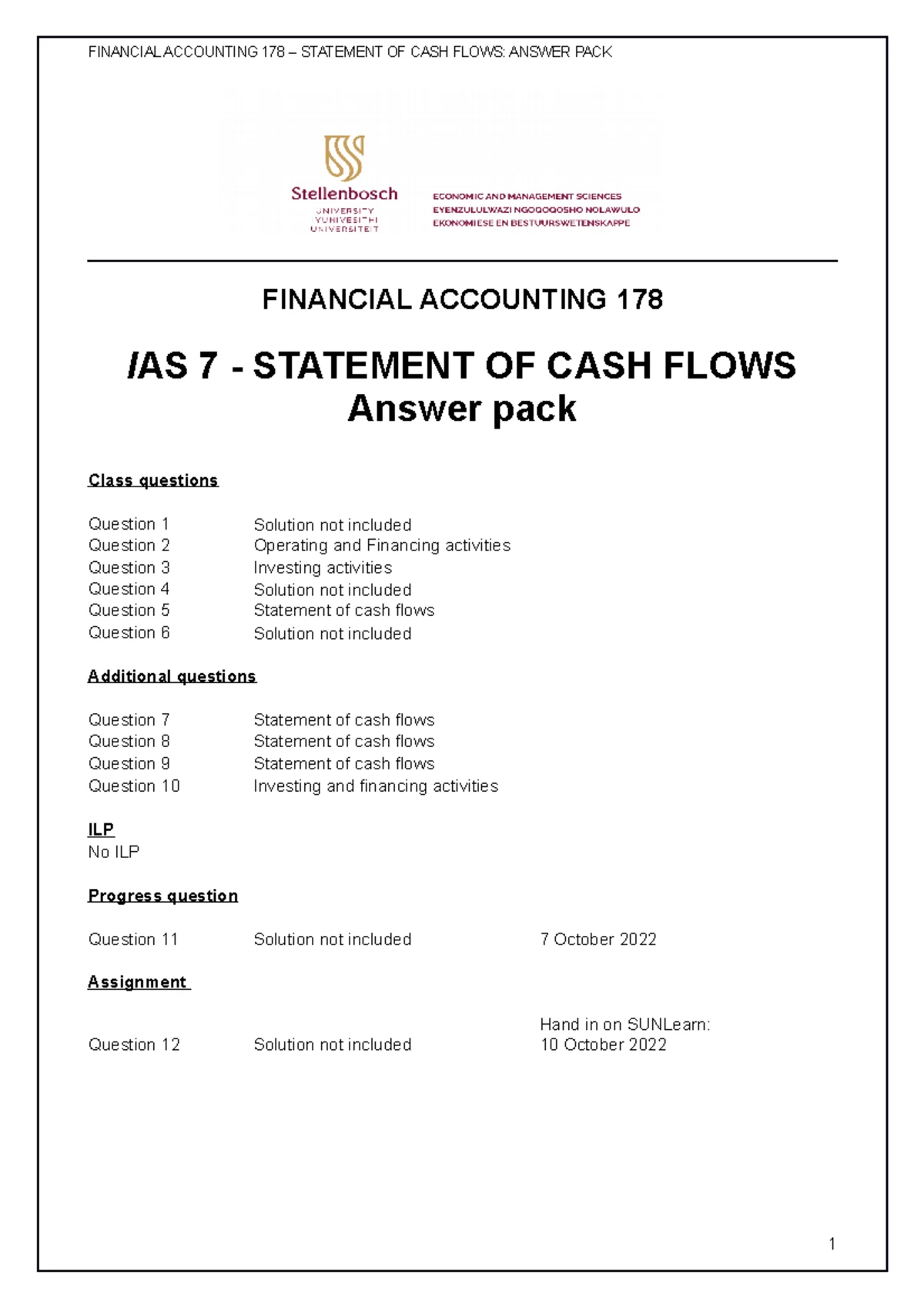 FINANCIAL ACCOUNTING 178 IAS 16 PROPERTY, PLANT AND EQUIPMENT QUESTION ...