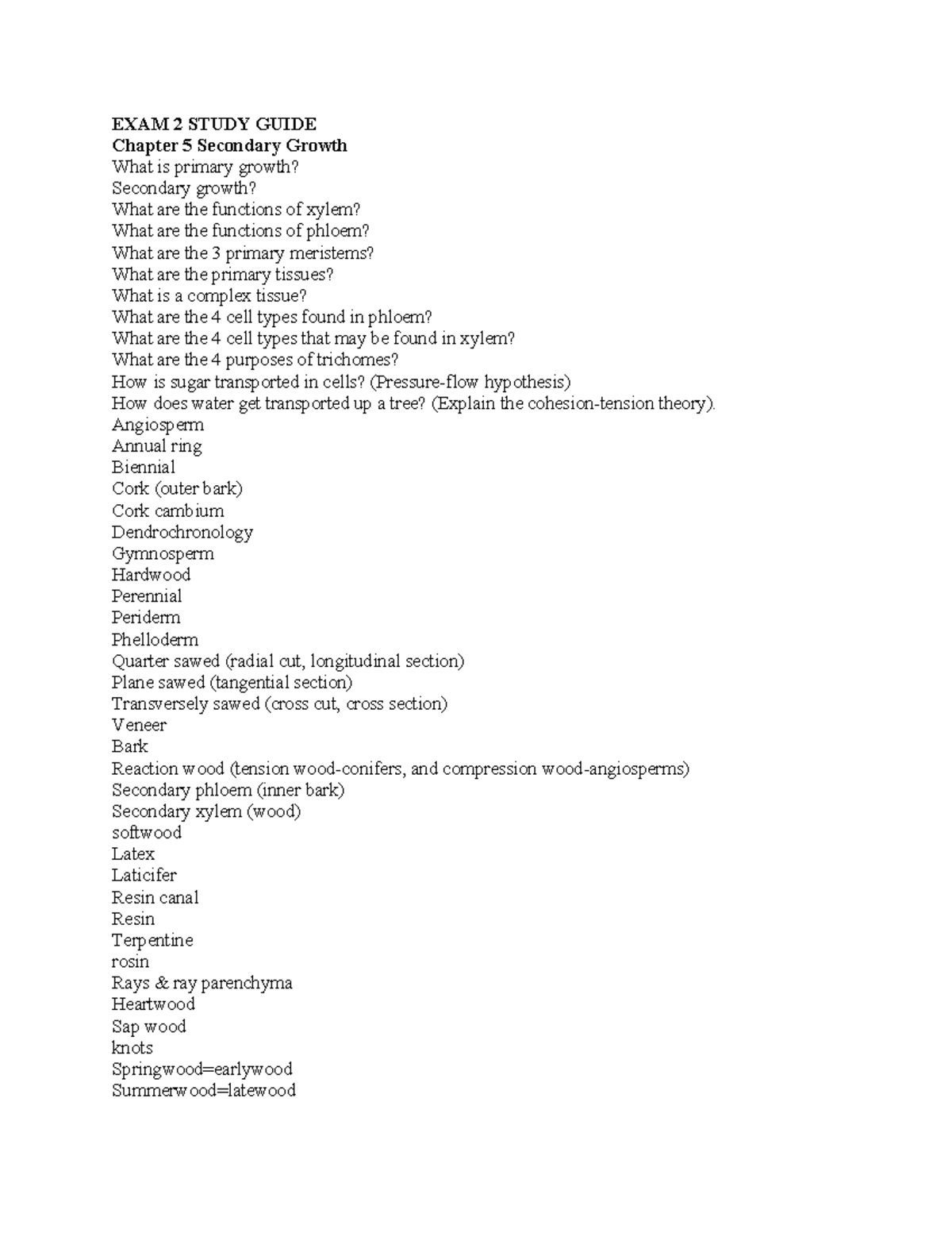 Biology Exam 2 Study Guide: Chapters on Photosynthesis, Mitosis, and ...