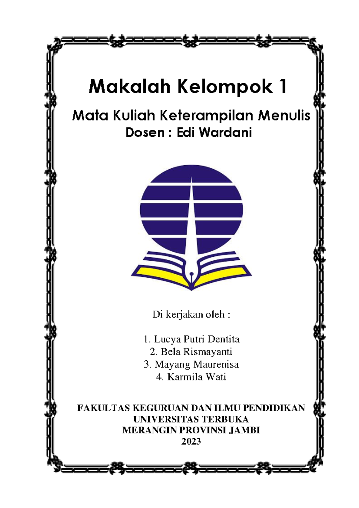 Makalah Keterampilan Menulis (MKKM) - Analisis dan Manfaat Menulis ...