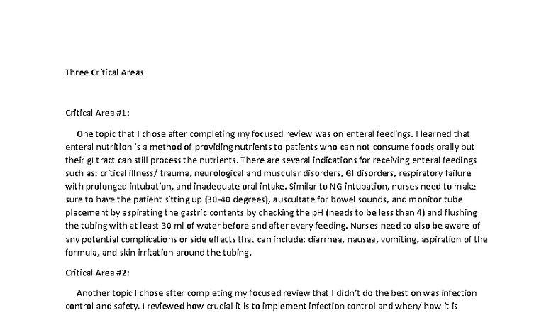 Funds 3 Critical Areas Proctored Exam Notes on Nursing Care - Studocu