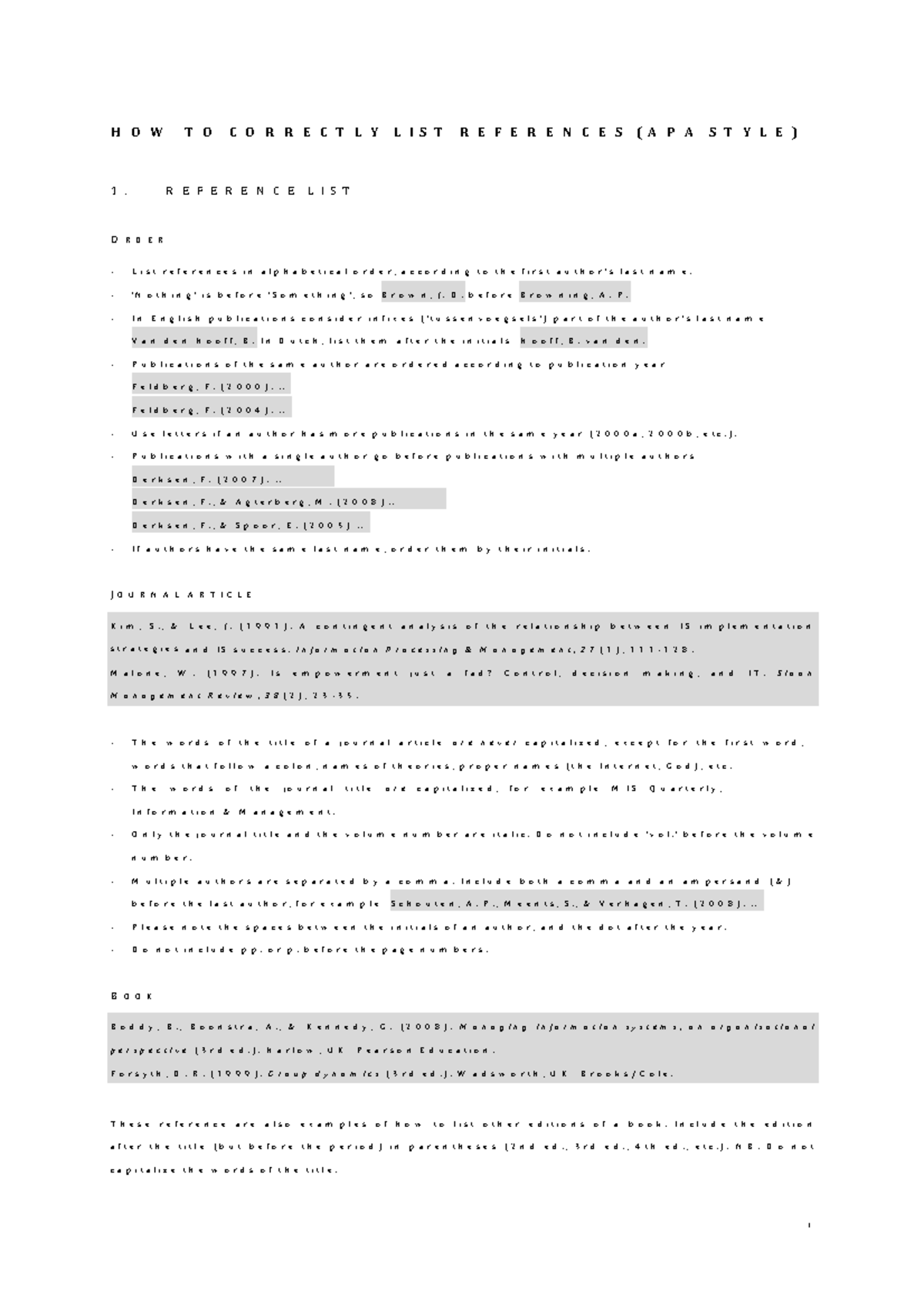 APA Style Reference Listing Guide: Correct Formatting Tips - Studeersnel