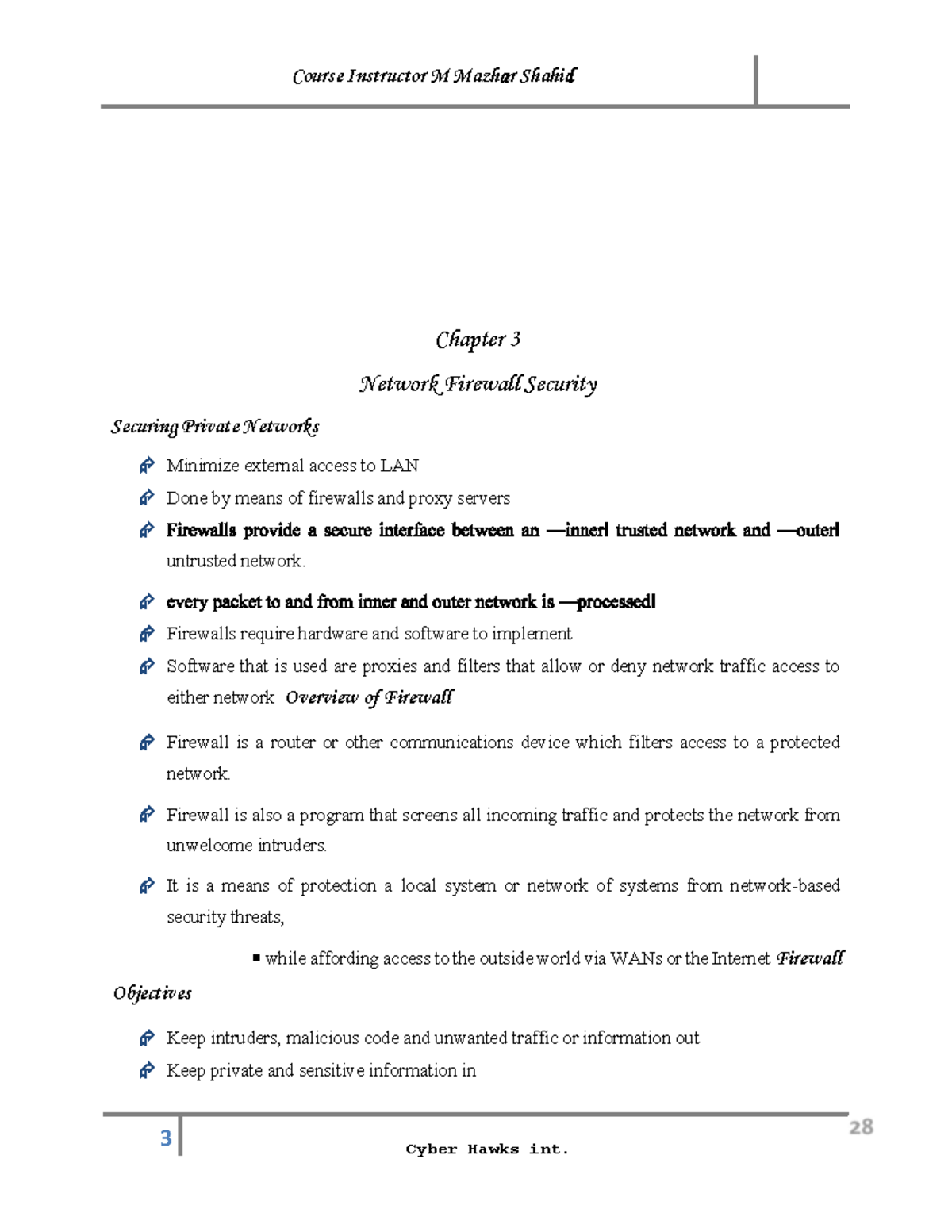 Firewall Security Fundamentals: Chapter 3 Insights and Overview - Studocu