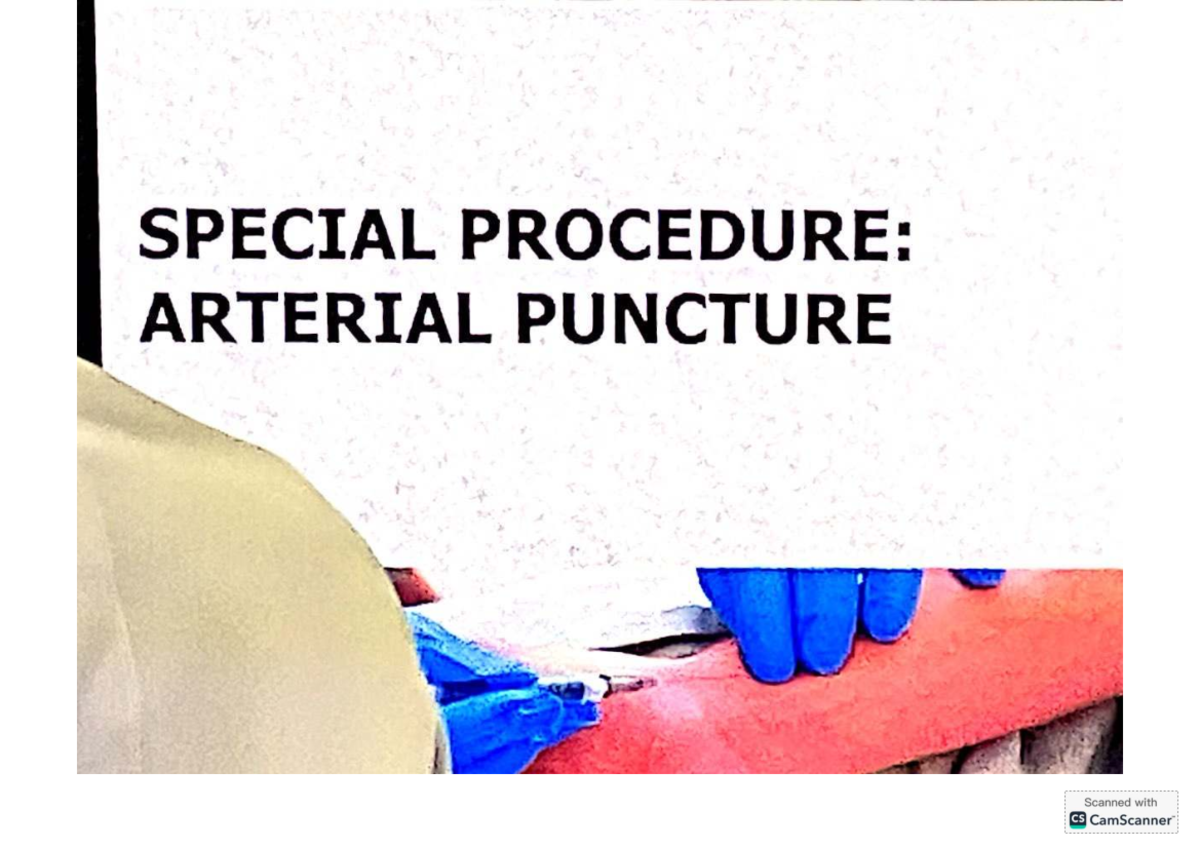 Arterial Puncture Procedures: ABG Collection & Personnel Guidelines ...