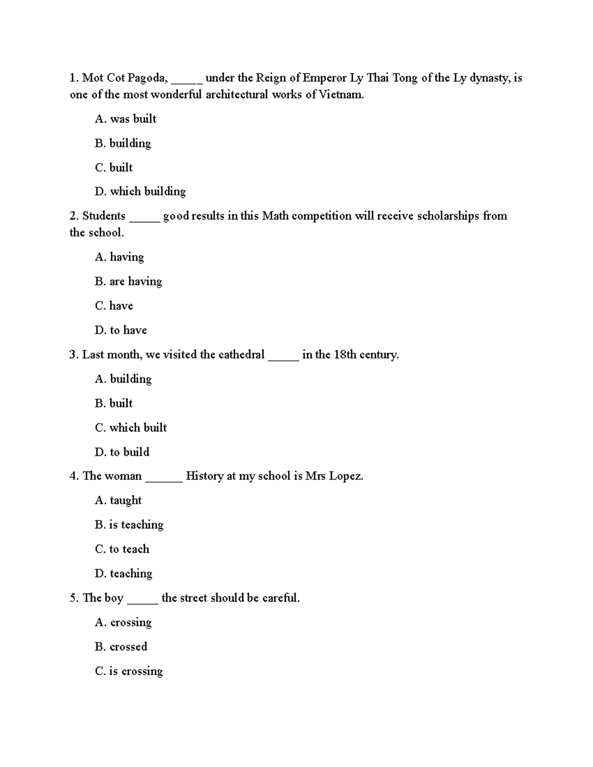 Reduced Relative Clauses: Exercises and Examples for English Learners ...
