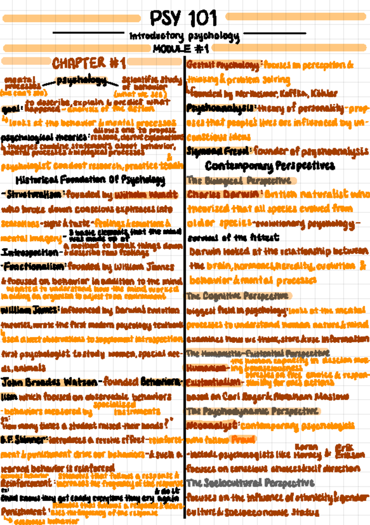 Chapter 1 - PSY 101 - PSY 107 introductory psychology MODULE CHAPTER #1 ...