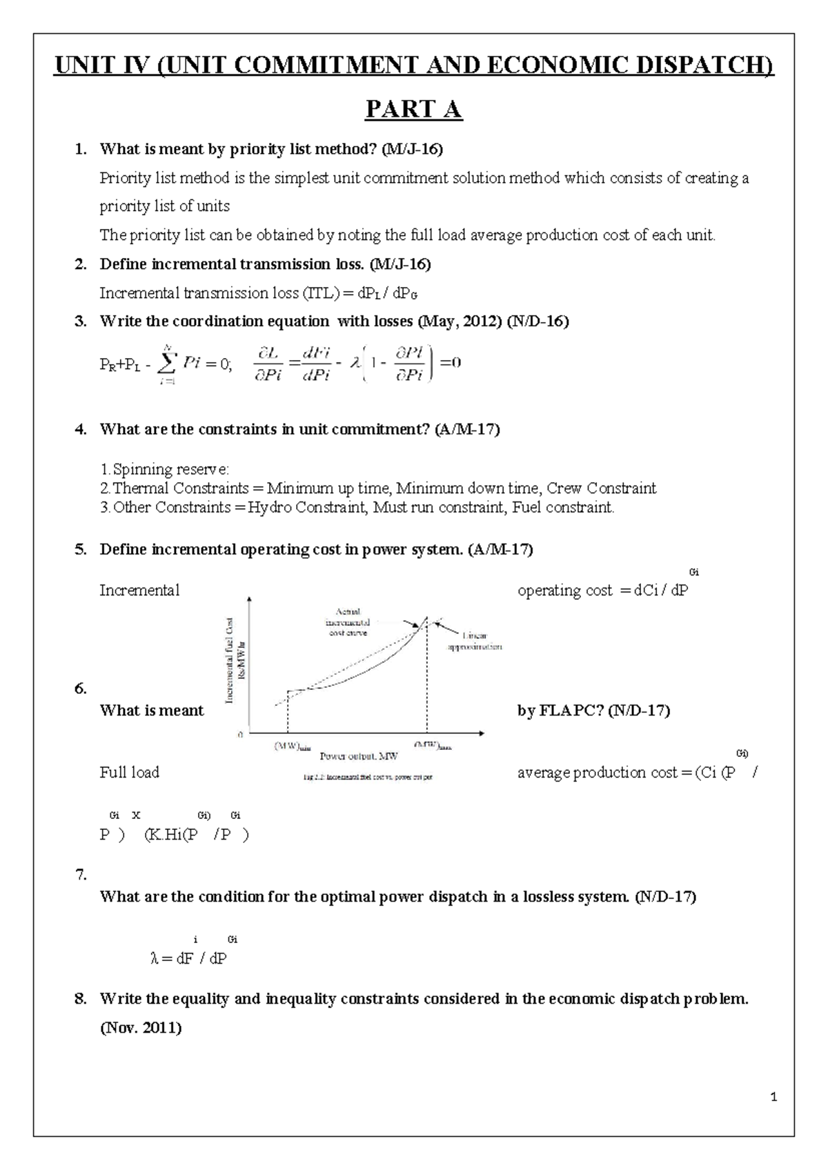 Unit IV (UC & ED) Final Exam Notes: Priority List & Constraints - Studocu