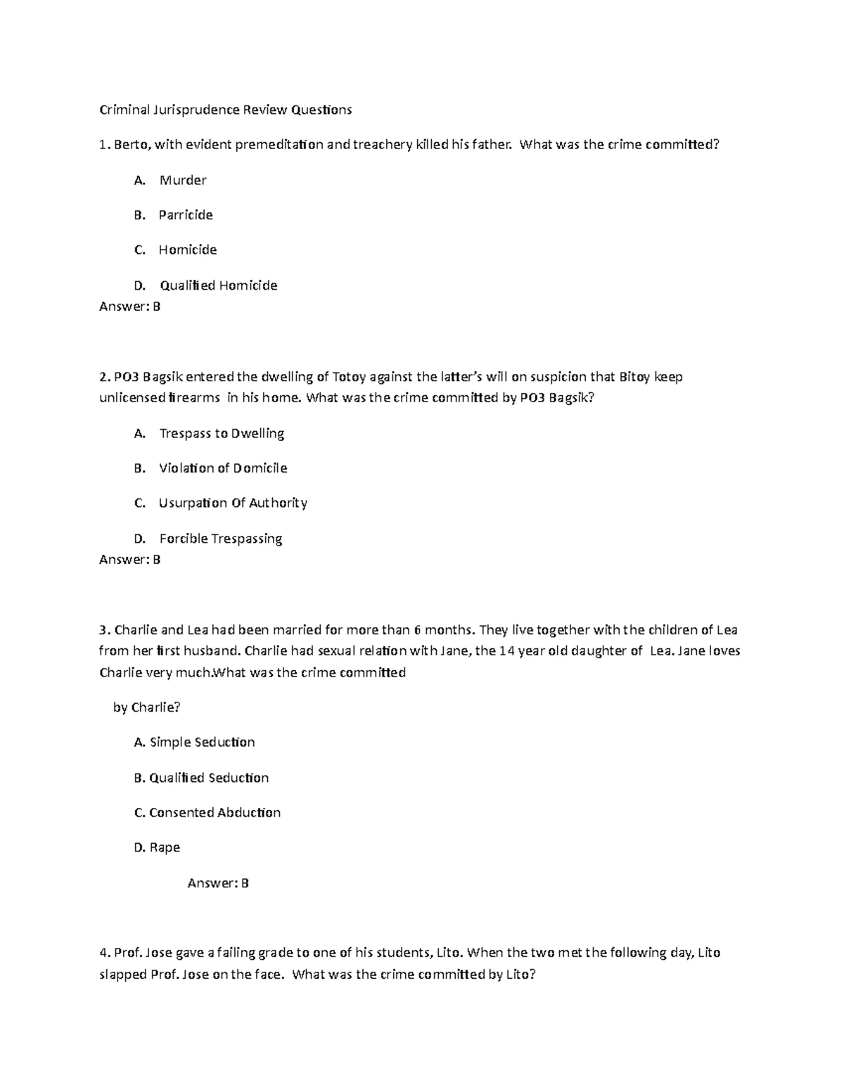CDI 1 - Comprehensive Review: Lessons 1-13 on Criminal Investigation ...