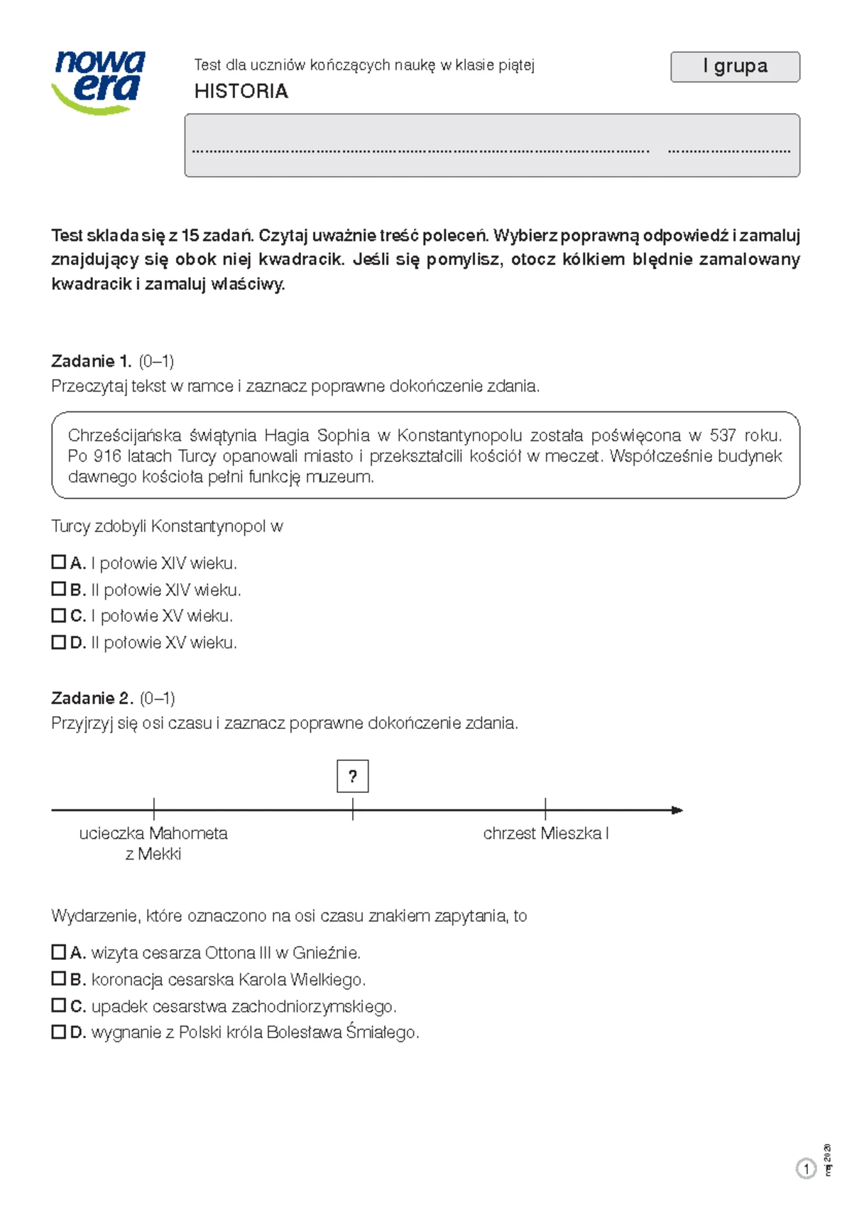 Sprawdzian Historia 2 Gimnazjum Polska Piastów www.studocu.com