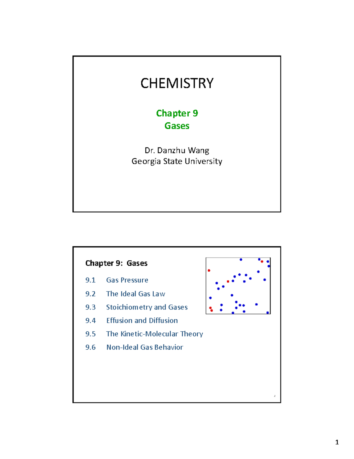 Chapter 9: Gases - Lecture Notes for CHEM 1010 - Studocu