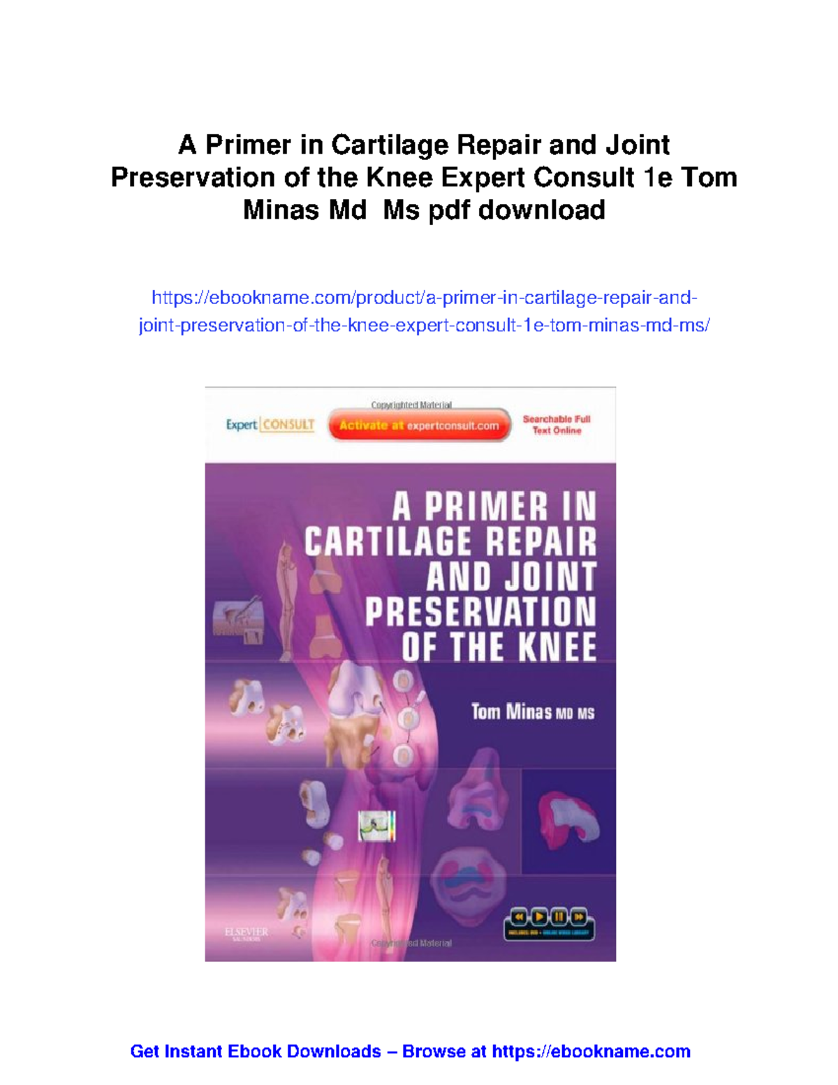 KNEE CARTILAGE REPAIR & JOINT PRESERVATION: A PRIMER 1E - Studocu